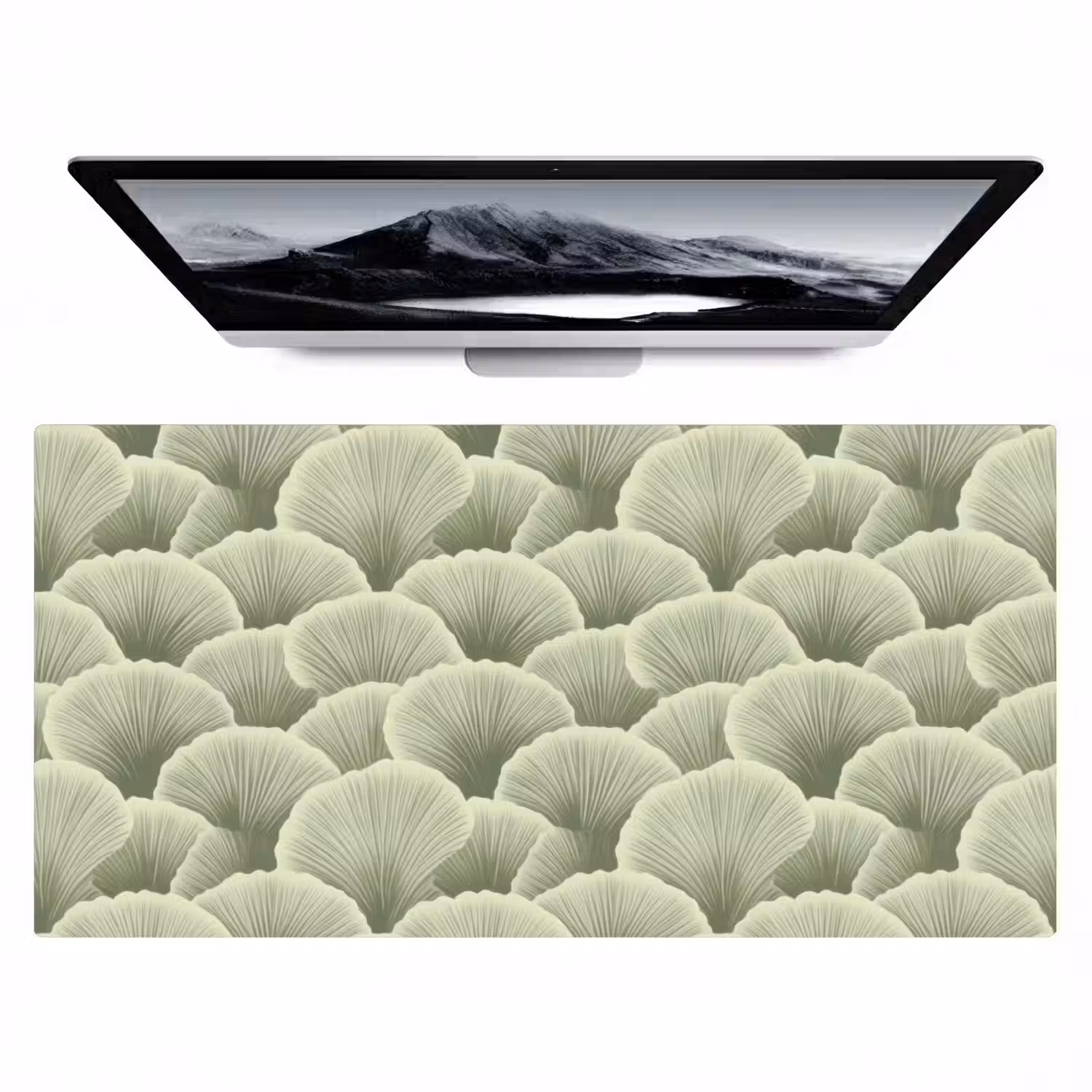 Waaier - Blad - Groen Muismat XXL klein 681 -zzz3d