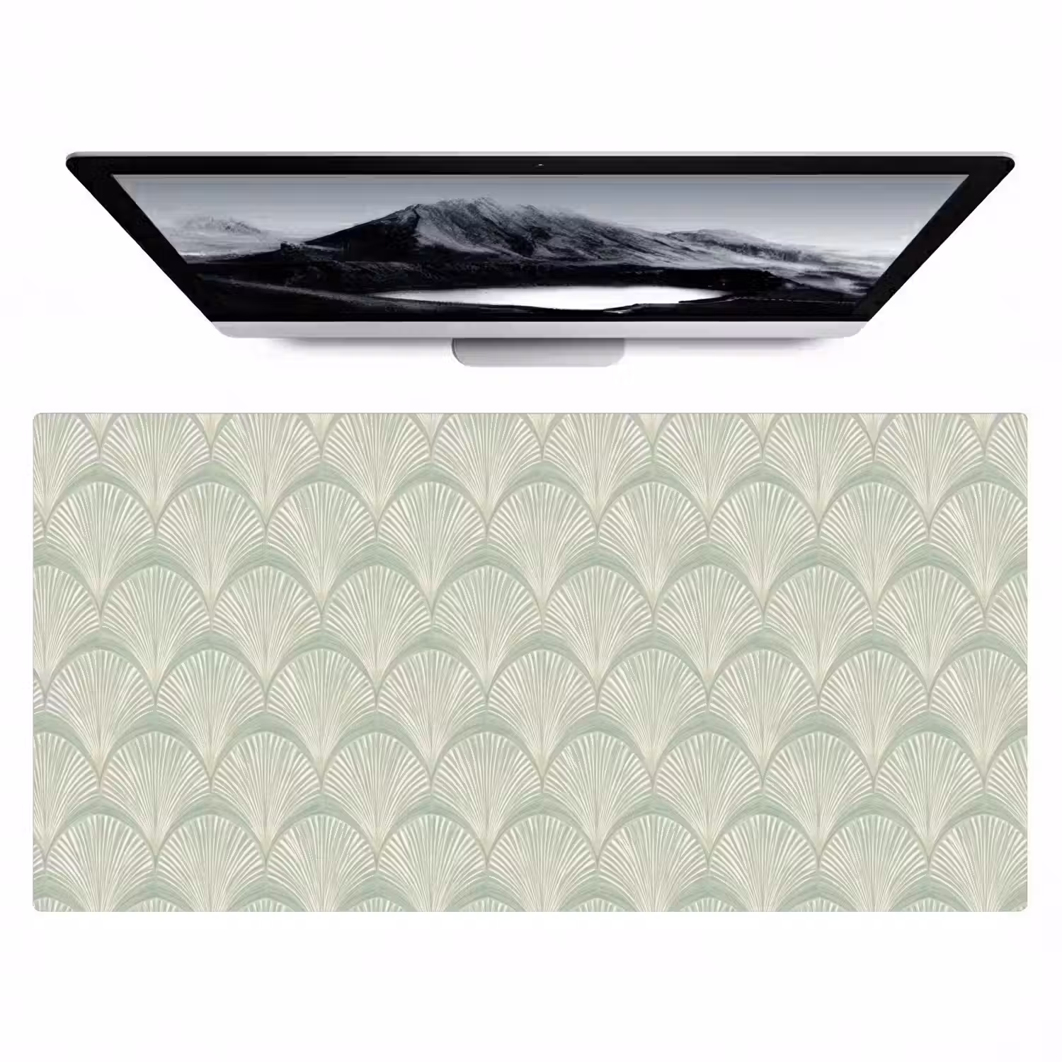 Waaiers - Patroon - Groen Muismat XXL klein 681 -zzz3d