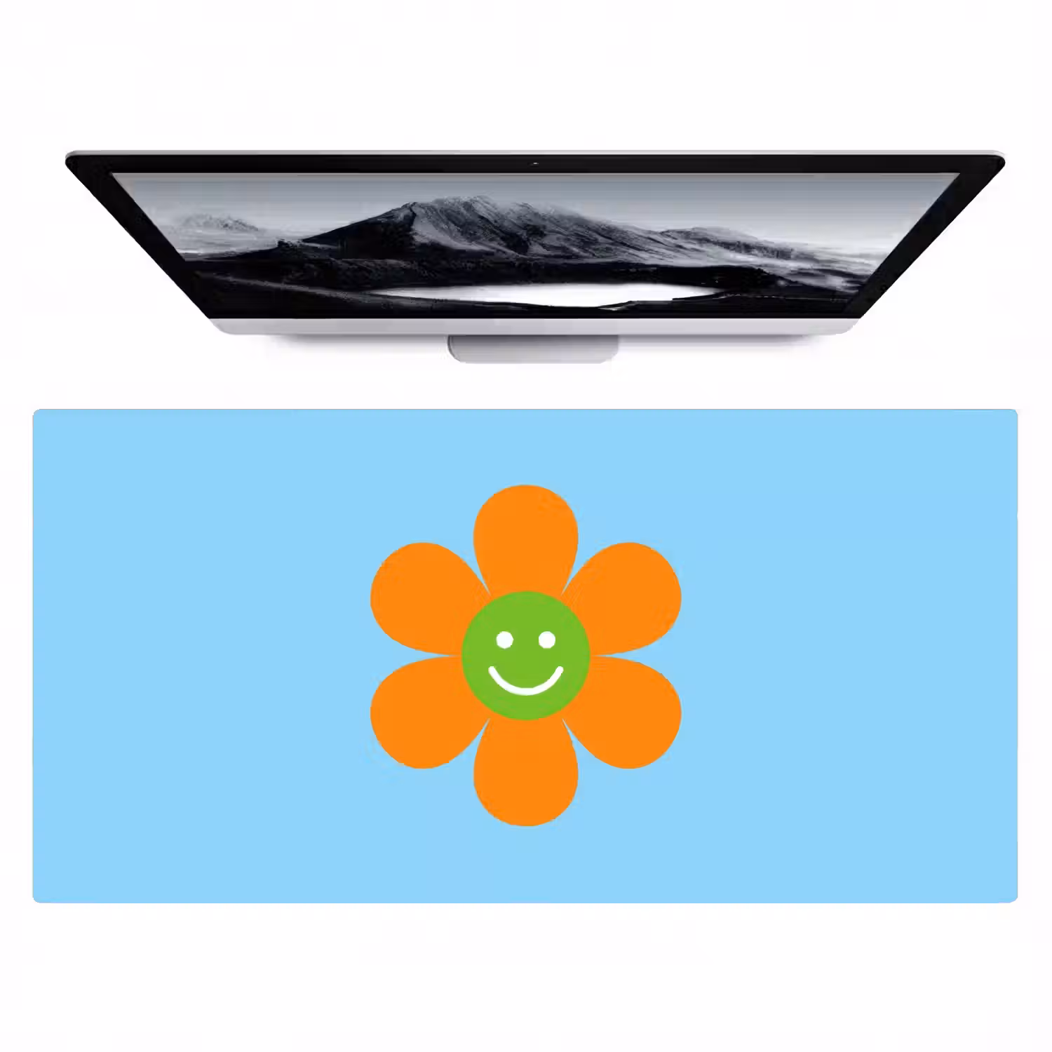Bloem - Smiley - Kleurrijk Muismat XXL klein -zzz3d