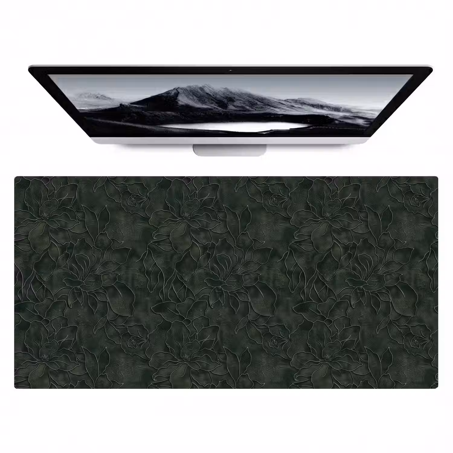 Bloemen - Lijnen - Groen Muismat XXL klein 681 -zzz3d
