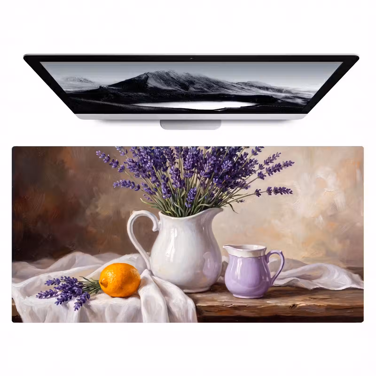 Desk Mat - Flowers - Still Life - Purple - Bloemen - Stilleven - Paars Muismat XXL klein
