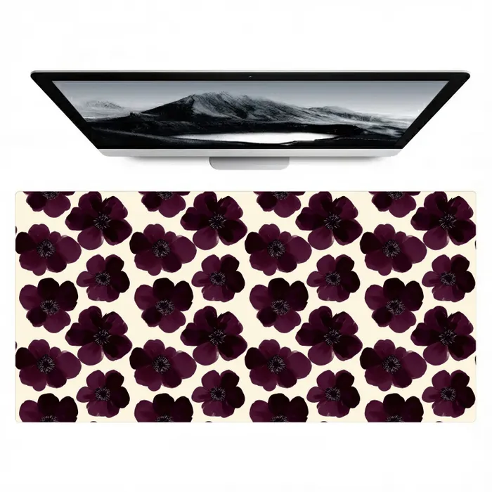 Bloemen - Aquarel - Paars Muismat XXL klein 681 -zzz3d