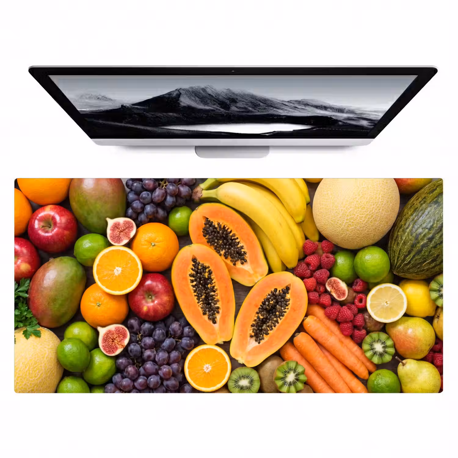 Eten - Fruit - Groenten - Vers - Kleurrijk Muismat XXL klein -zzz3d