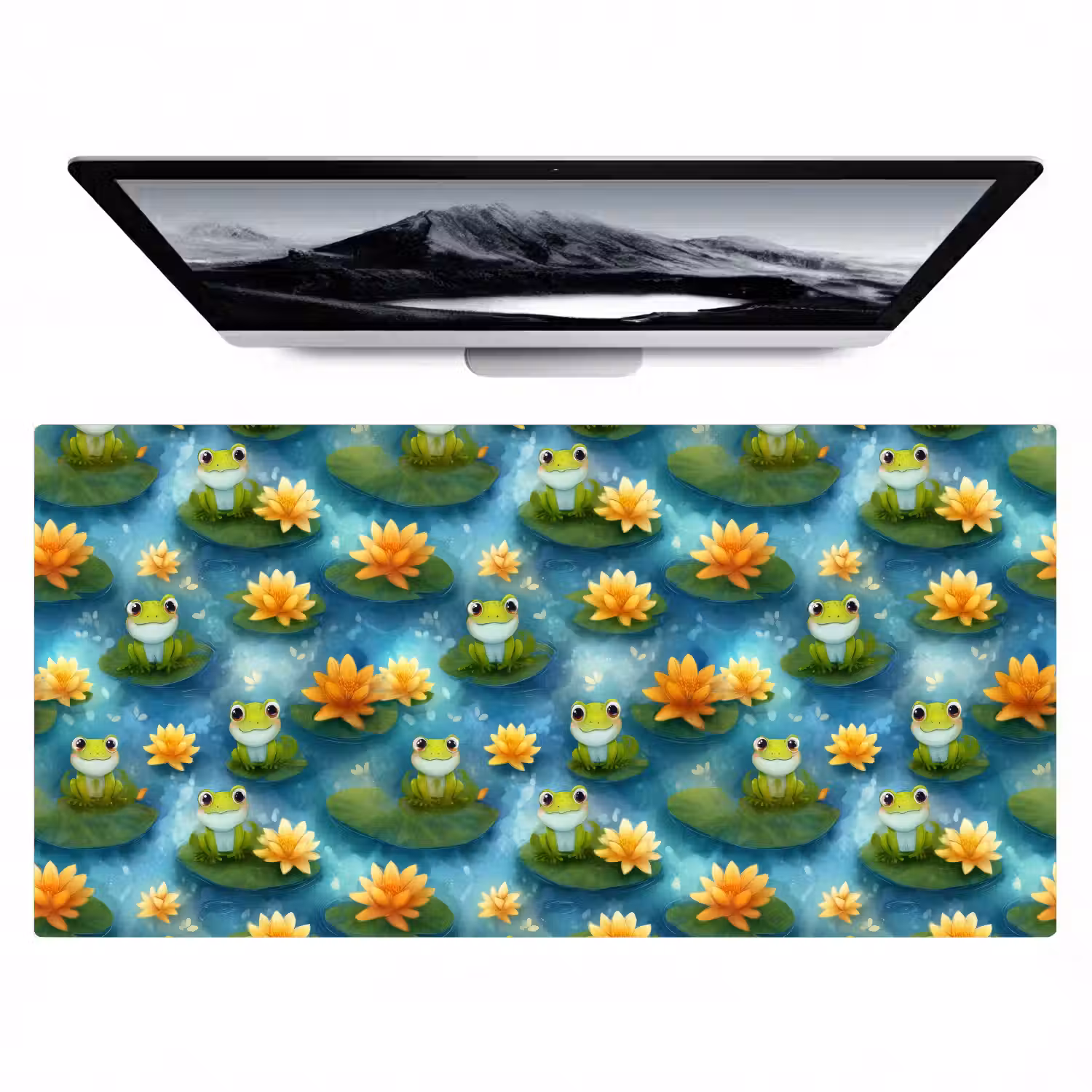 Kikker - Lelies - Groen Muismat XXL klein 681 -zzz3d