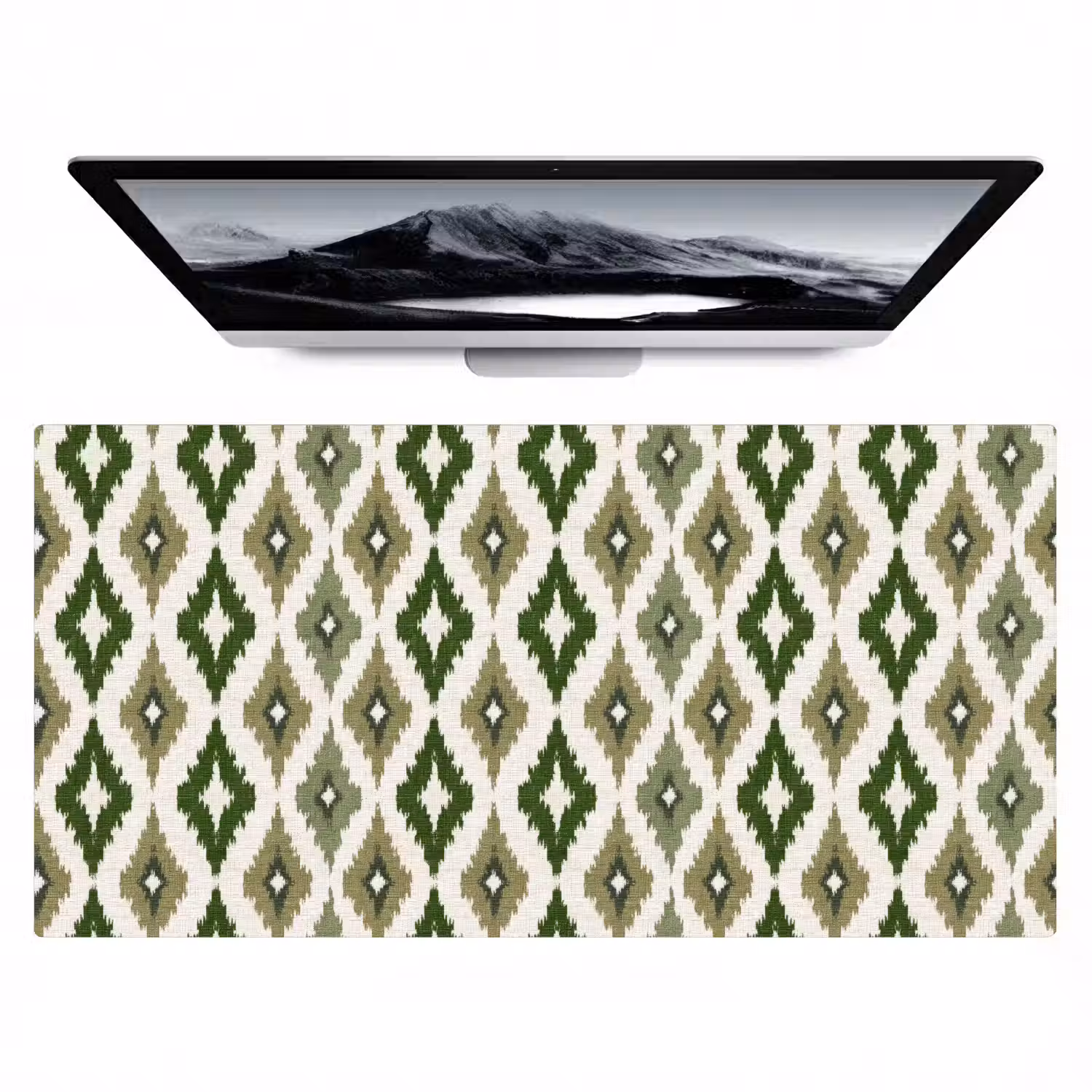 Geografisch - Ruitmotief - Groen Muismat XXL klein 681 -zzz3d