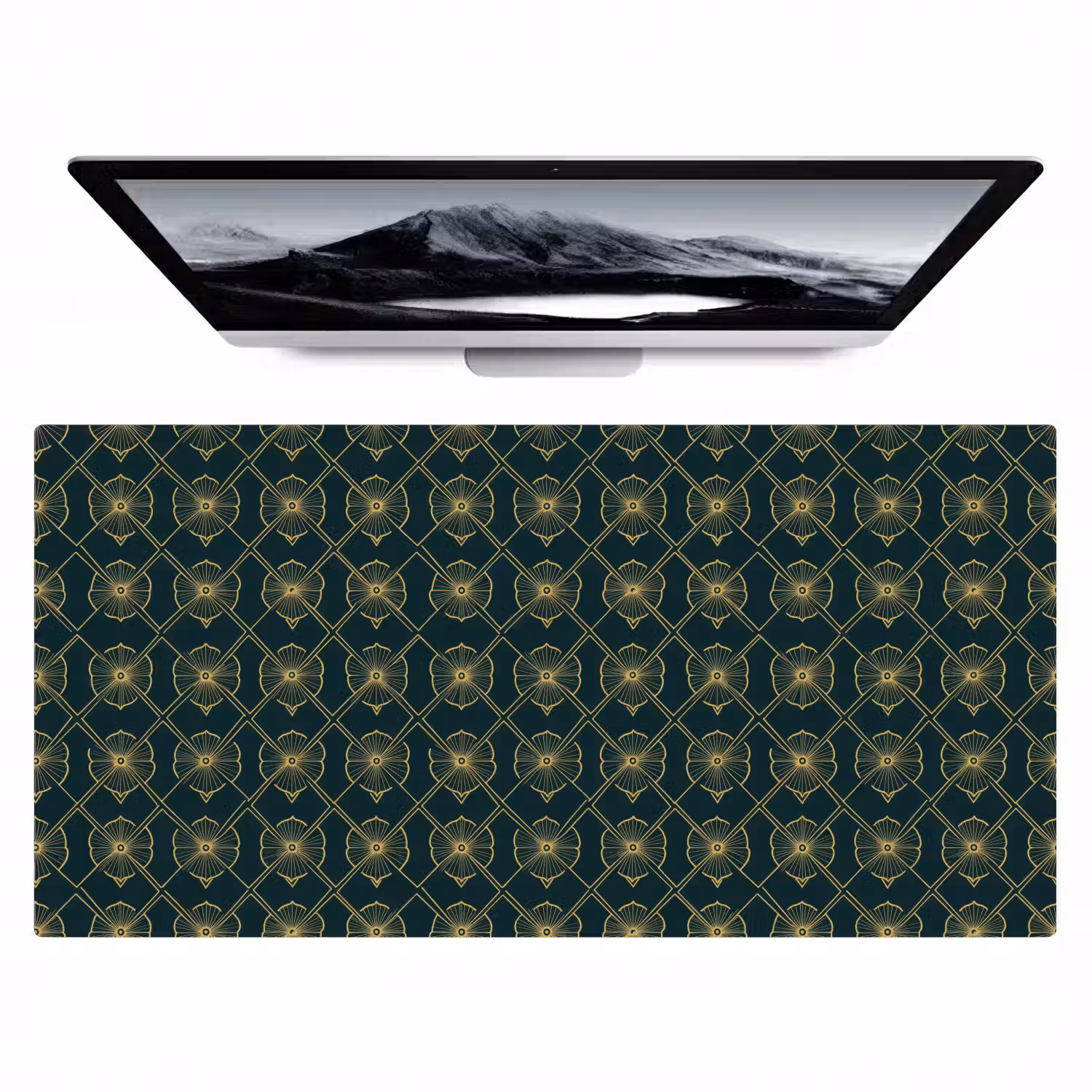 Geometrisch - Elegant - Groen Muismat XXL klein 681 -zzz3d