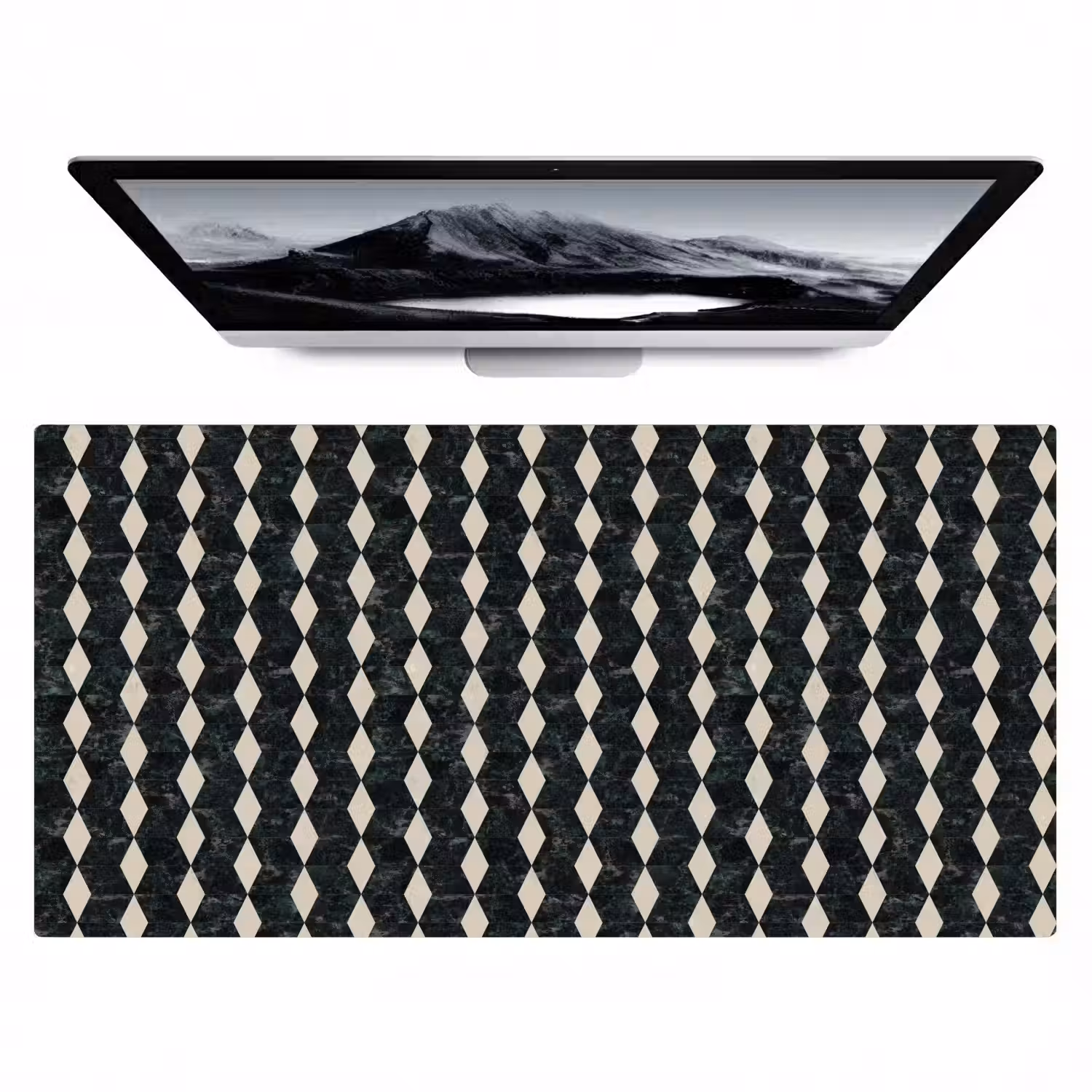 Geometrisch - Patroon - Marmer - Groen Muismat XXL klein 681 -zzz3d