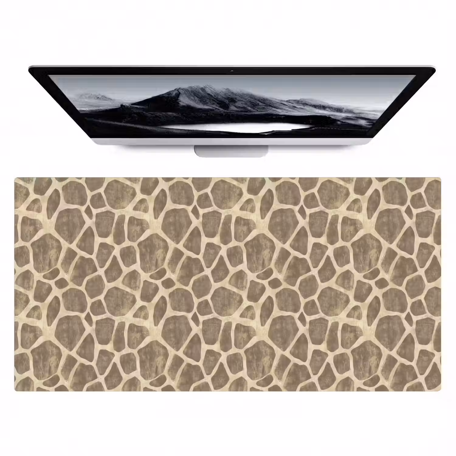 Giraf - Patroon - Beige - Bruin Muismat XXL klein 681 -zzz3d