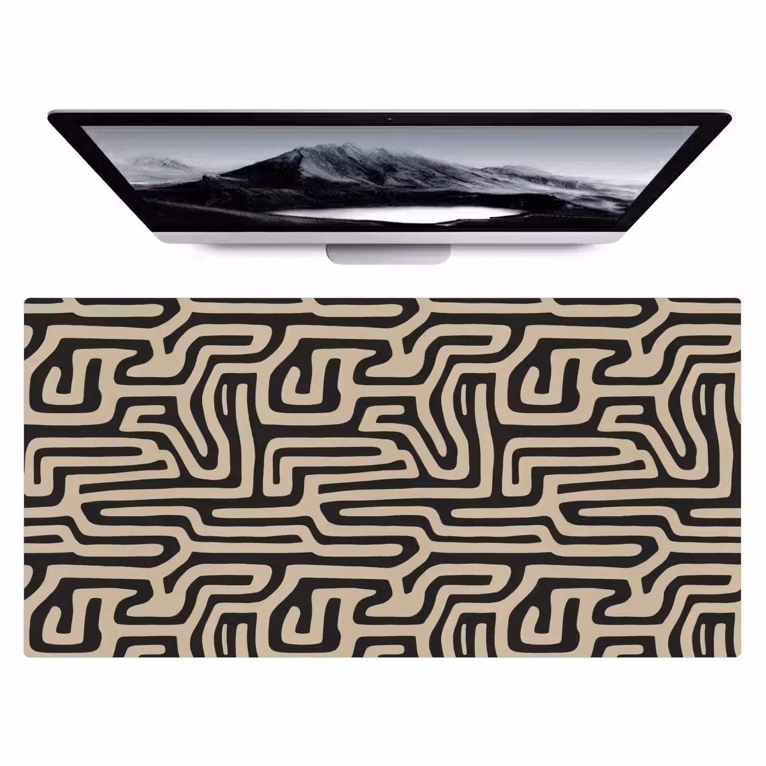 Grafisch - Lijnen - Zwart Muismat XXL klein 681 -zzz3d