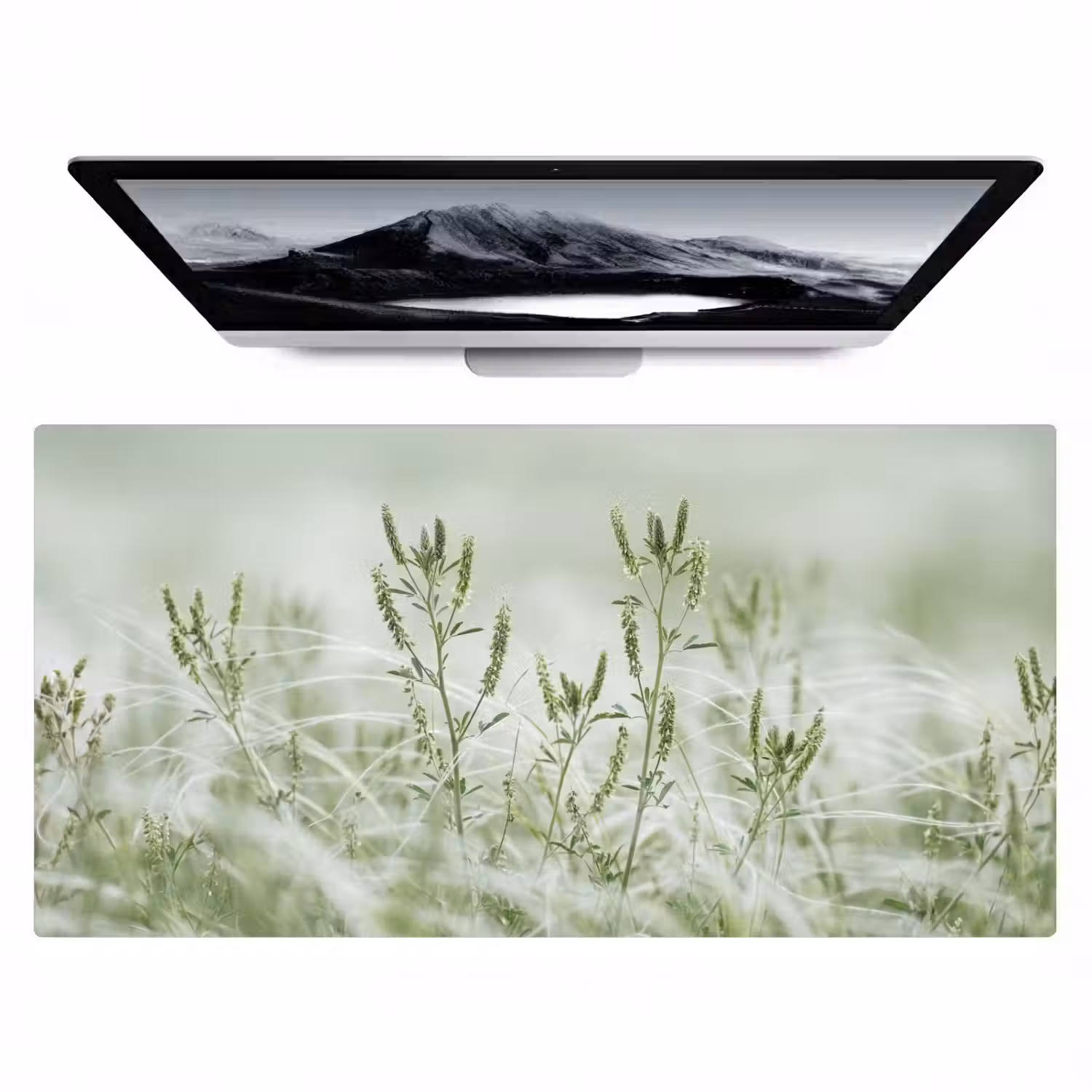 Grassen - Minimalistisch - Groen Muismat XXL klein -zzz3d