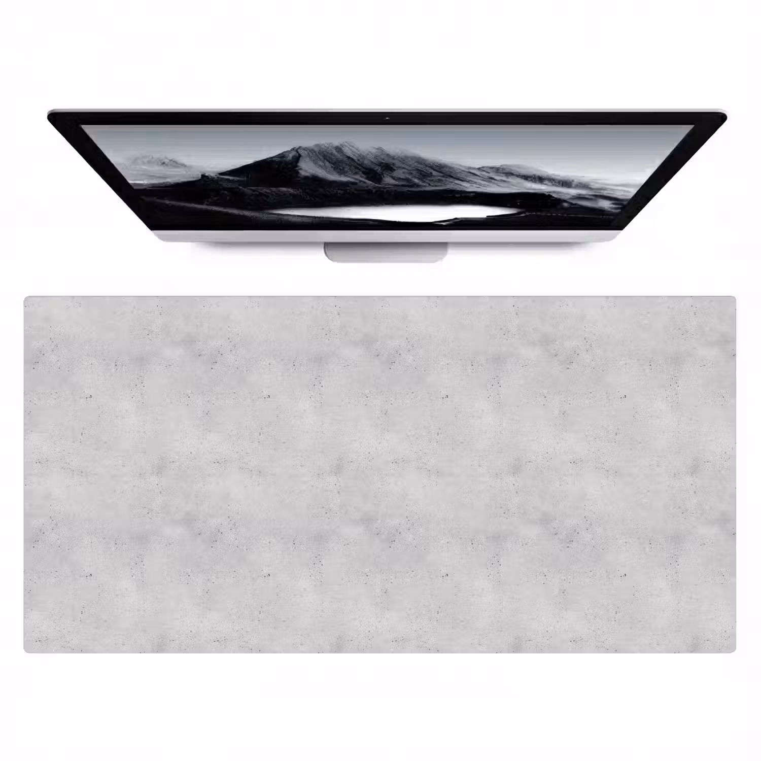 Grijs - Beton - Neutraal Muismat XXL klein 681 -zzz3d