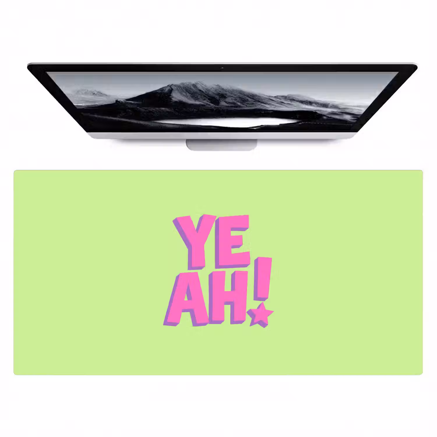 Groen - Neon - Quote Muismat XXL klein -zzz3d