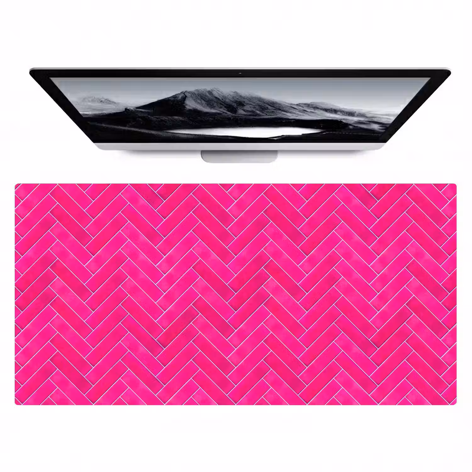 Visgraat - Wandtegel - Fuchsia - Roze Muismat XXL klein 681 -zzz3d