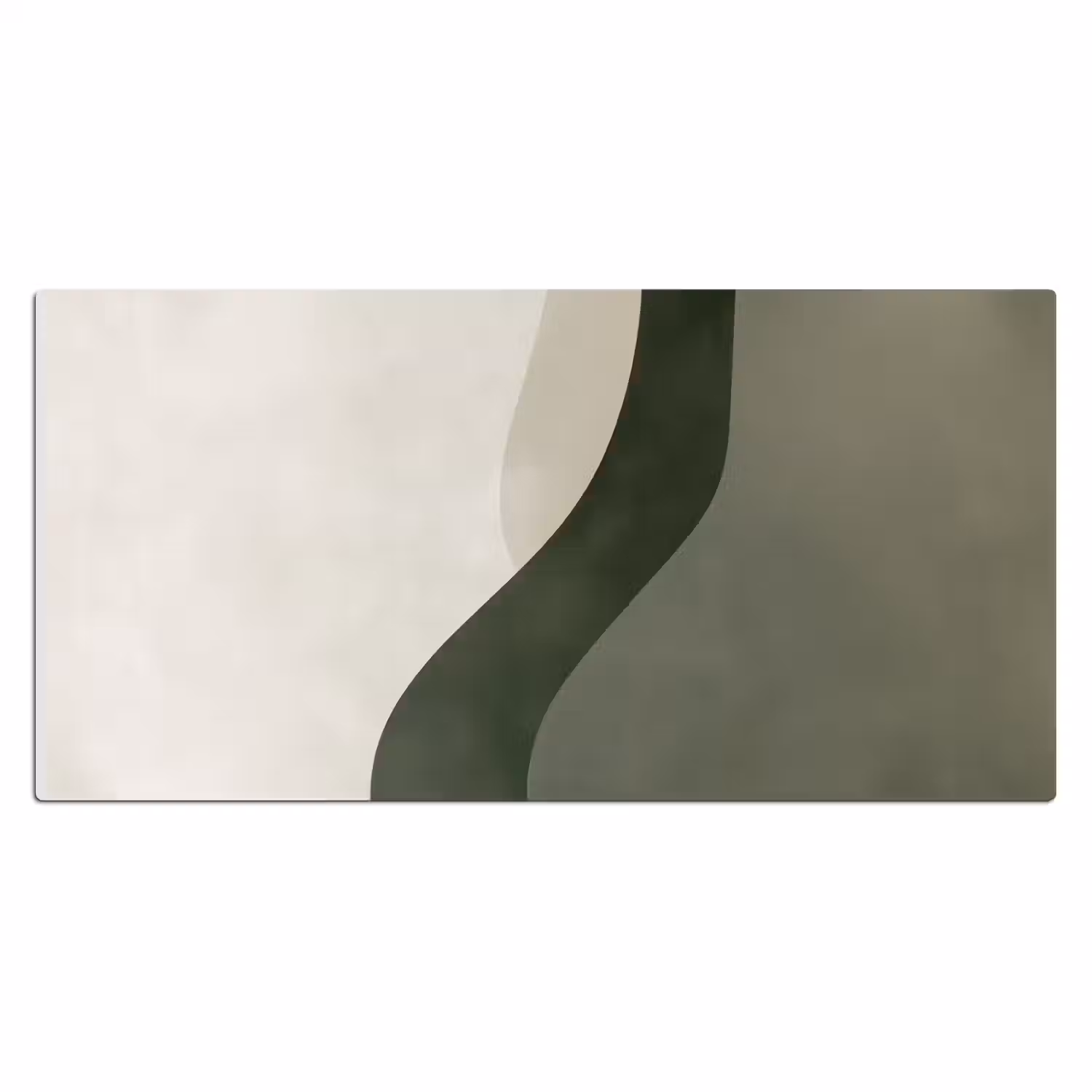 Japandi - Groen - Abstract - Modern Muismat XXL klein -3d_leeg