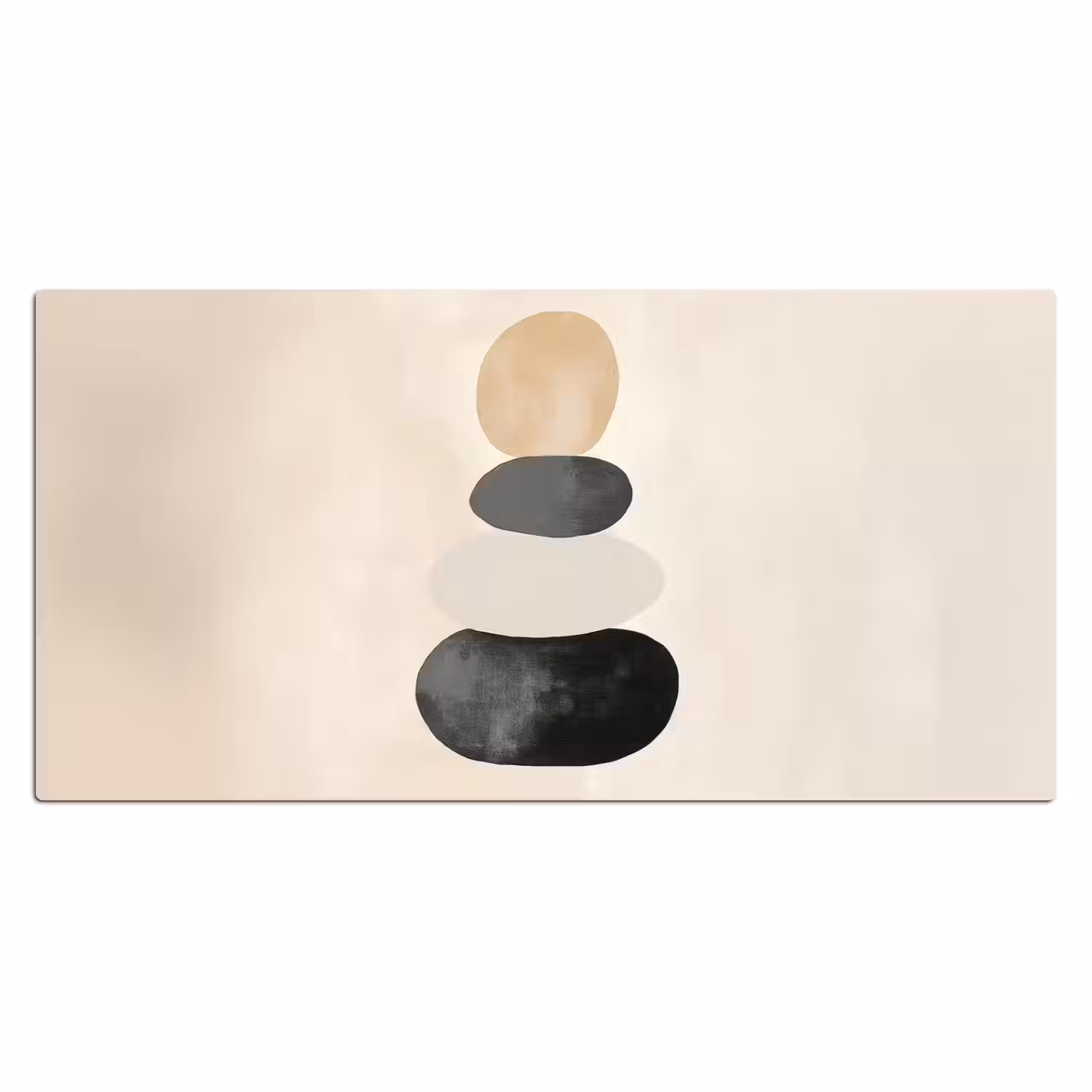 Japandi - Wabi sabi - Beige Muismat XXL klein -3d_leeg