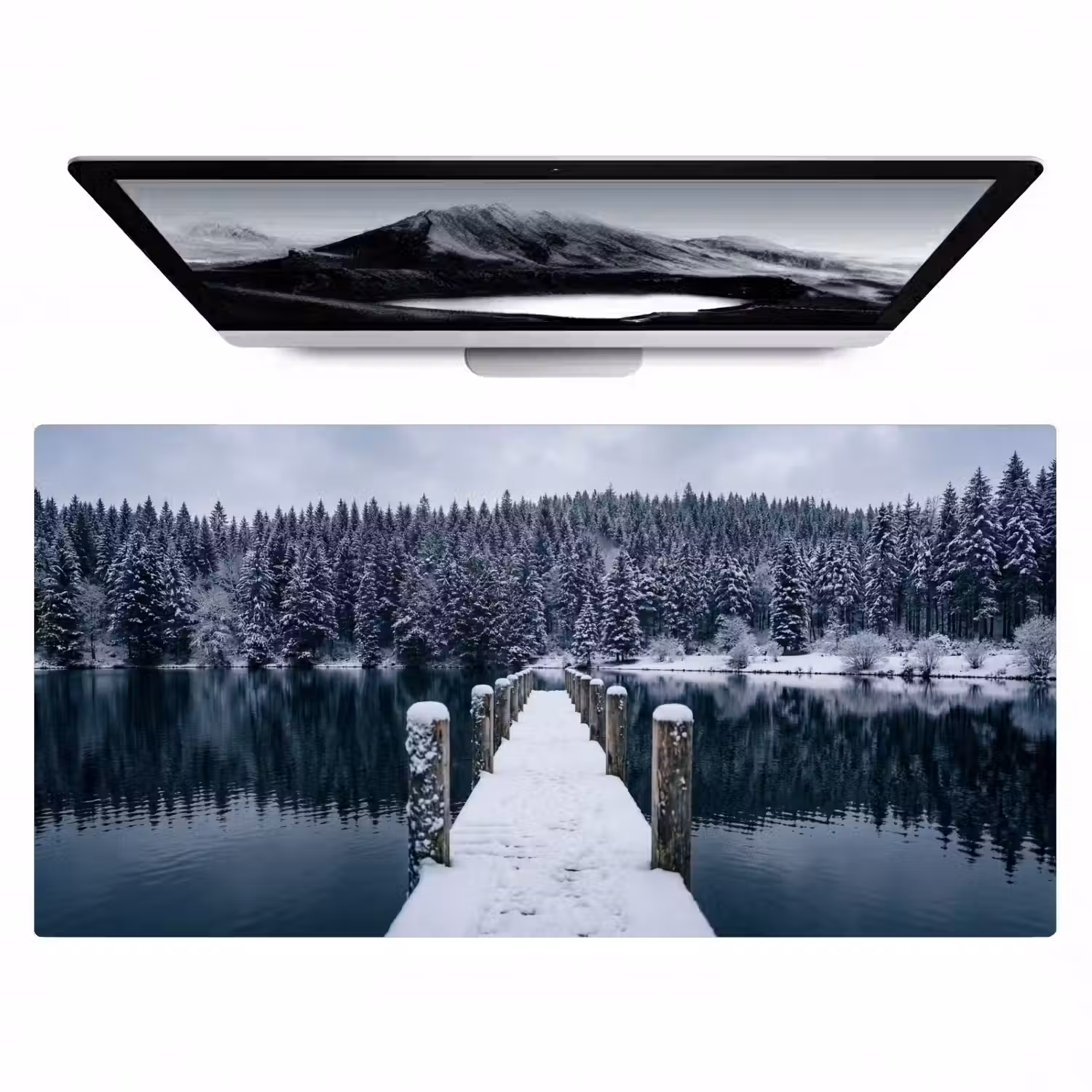 Steiger - Meer - Sneeuw - Bergen - Rustgevend Muismat XXL klein -zzz3d