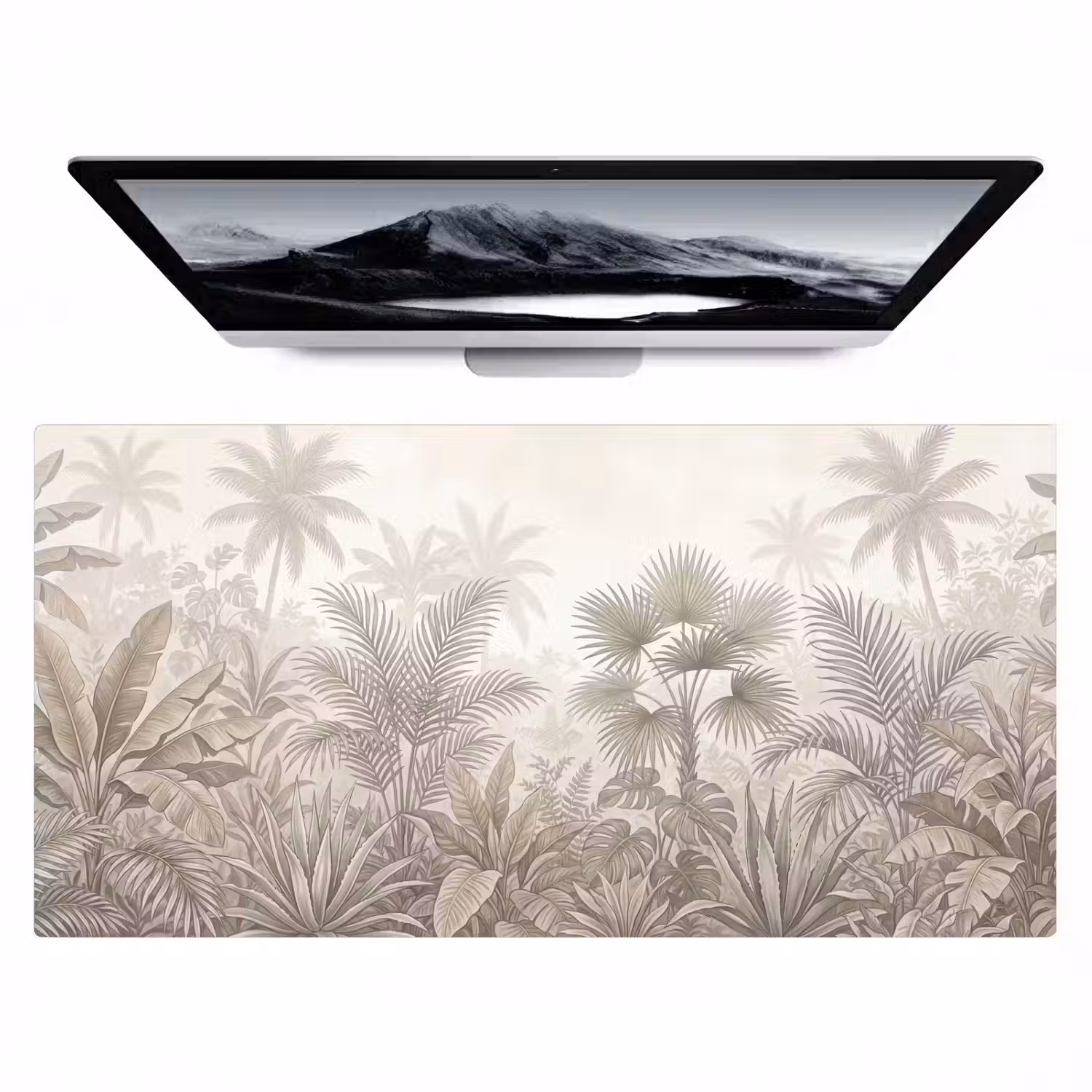 Jungle - Tropisch - Natuur -Vintage - Beige Muismat XXL klein -zzz3d