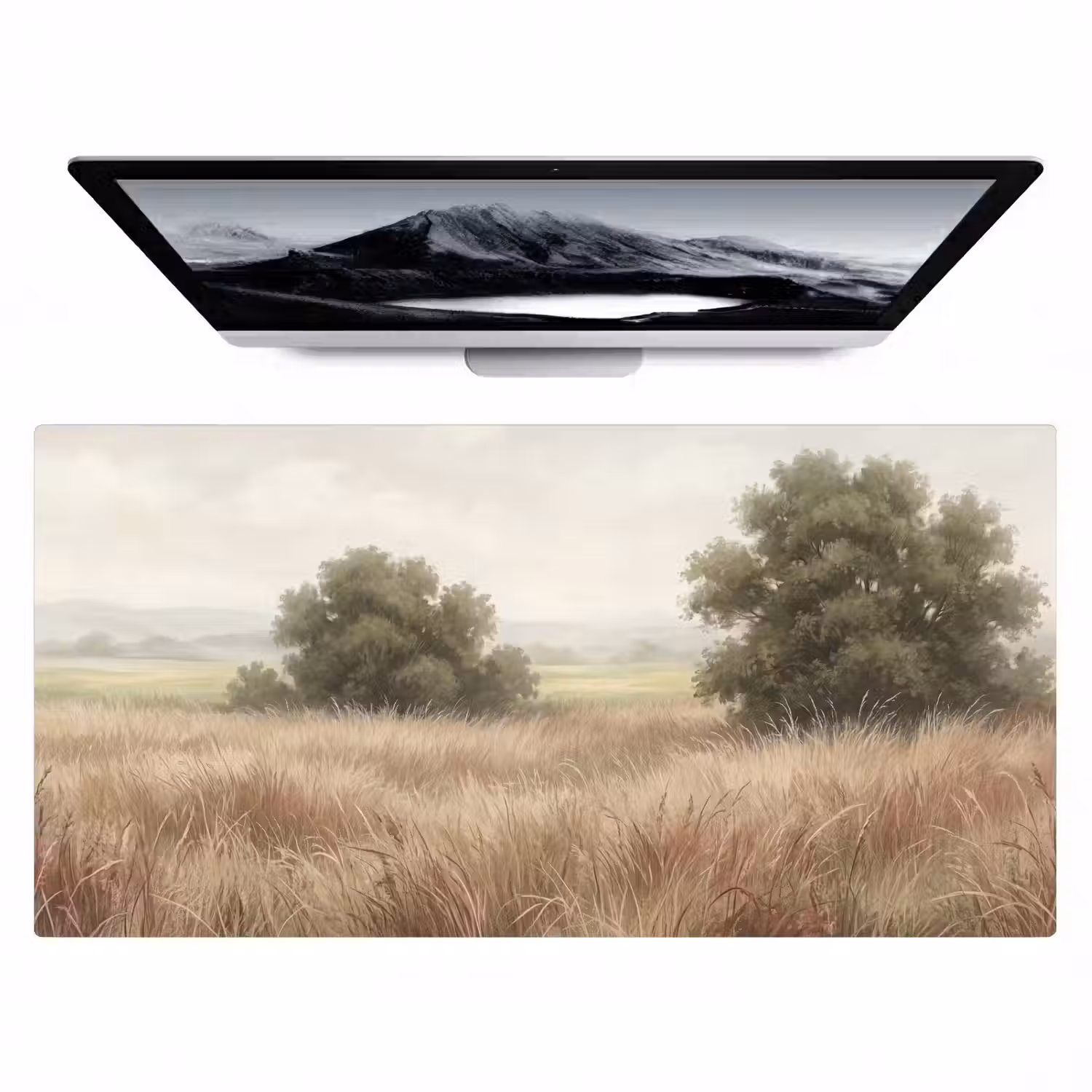 Landschap - Minimalistisch - Beige Muismat XXL klein -zzz3d