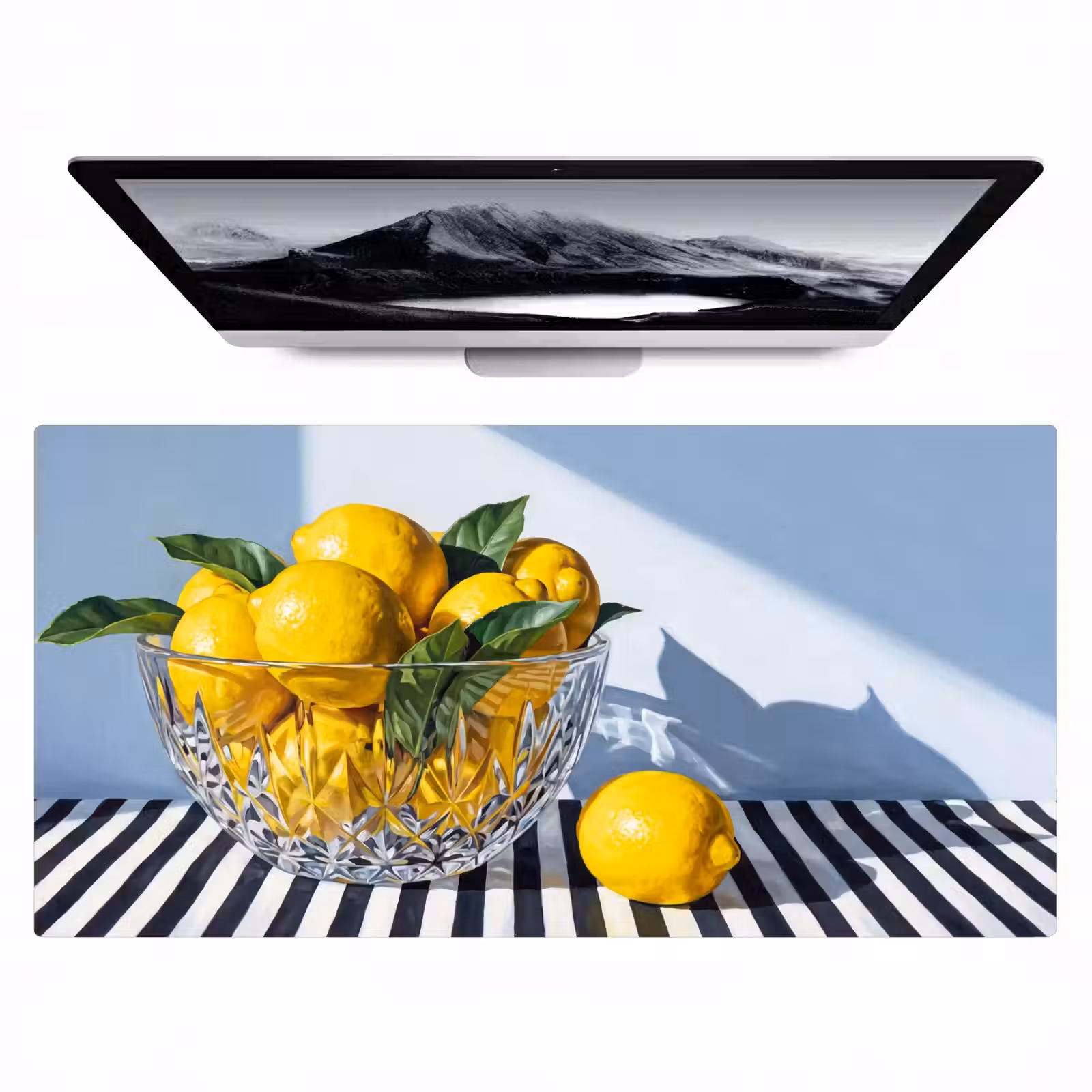 Desk Mat - Lemons - Fruit - Yellow - Citroenen - Fruit - Geel Muismat XXL klein