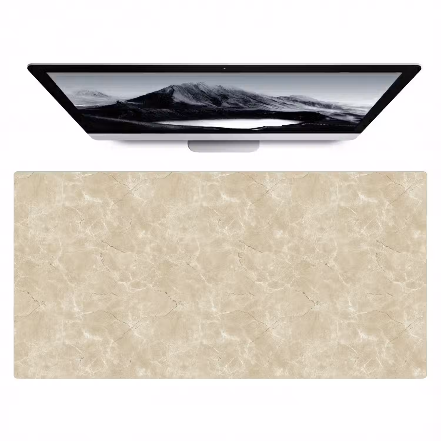 Lichtbeige - Marmer - Diffusie adering Muismat XXL klein 681 -zzz3d