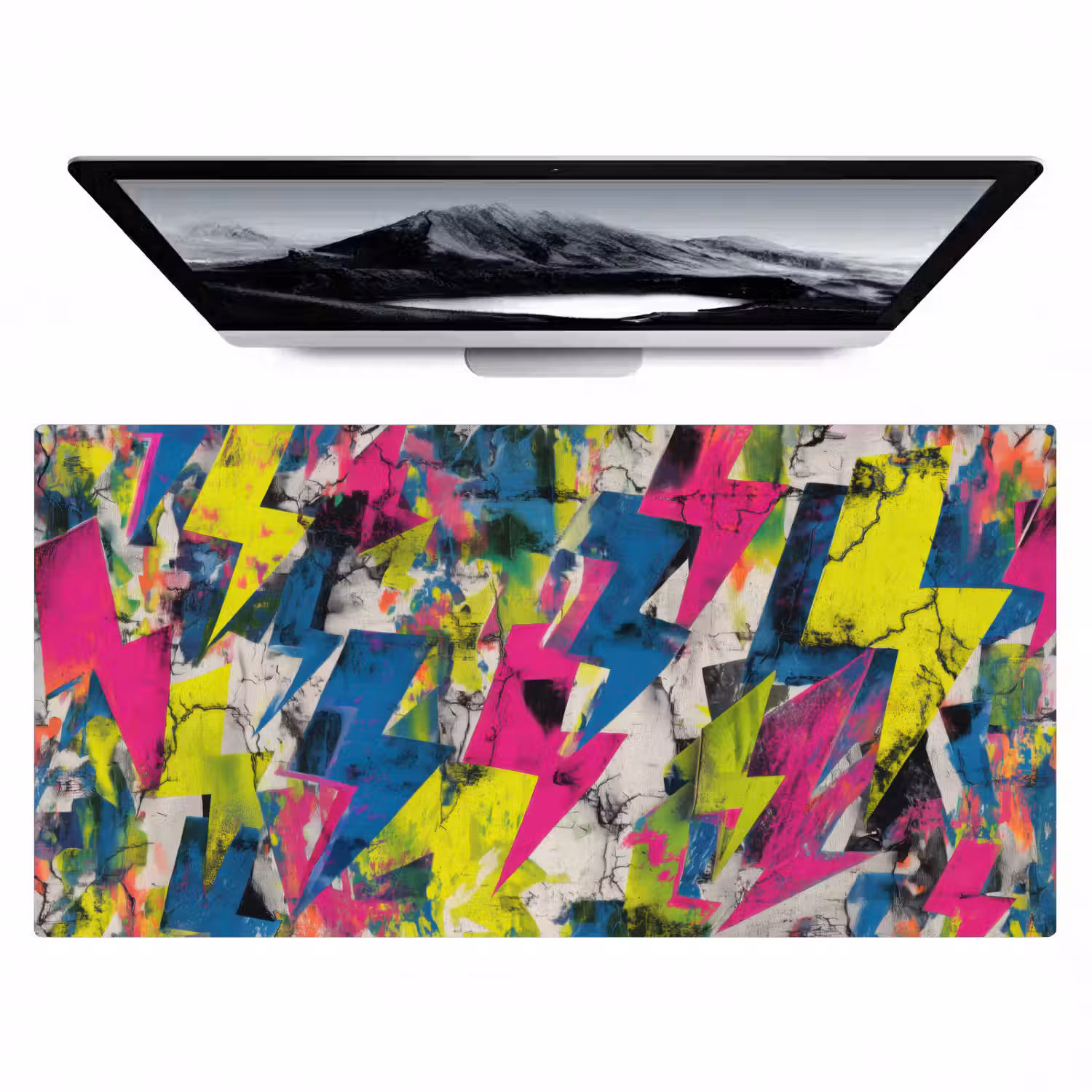Bliksemschichten - Patroon - Marmer - Kleuren Muismat XXL klein -zzz3d
