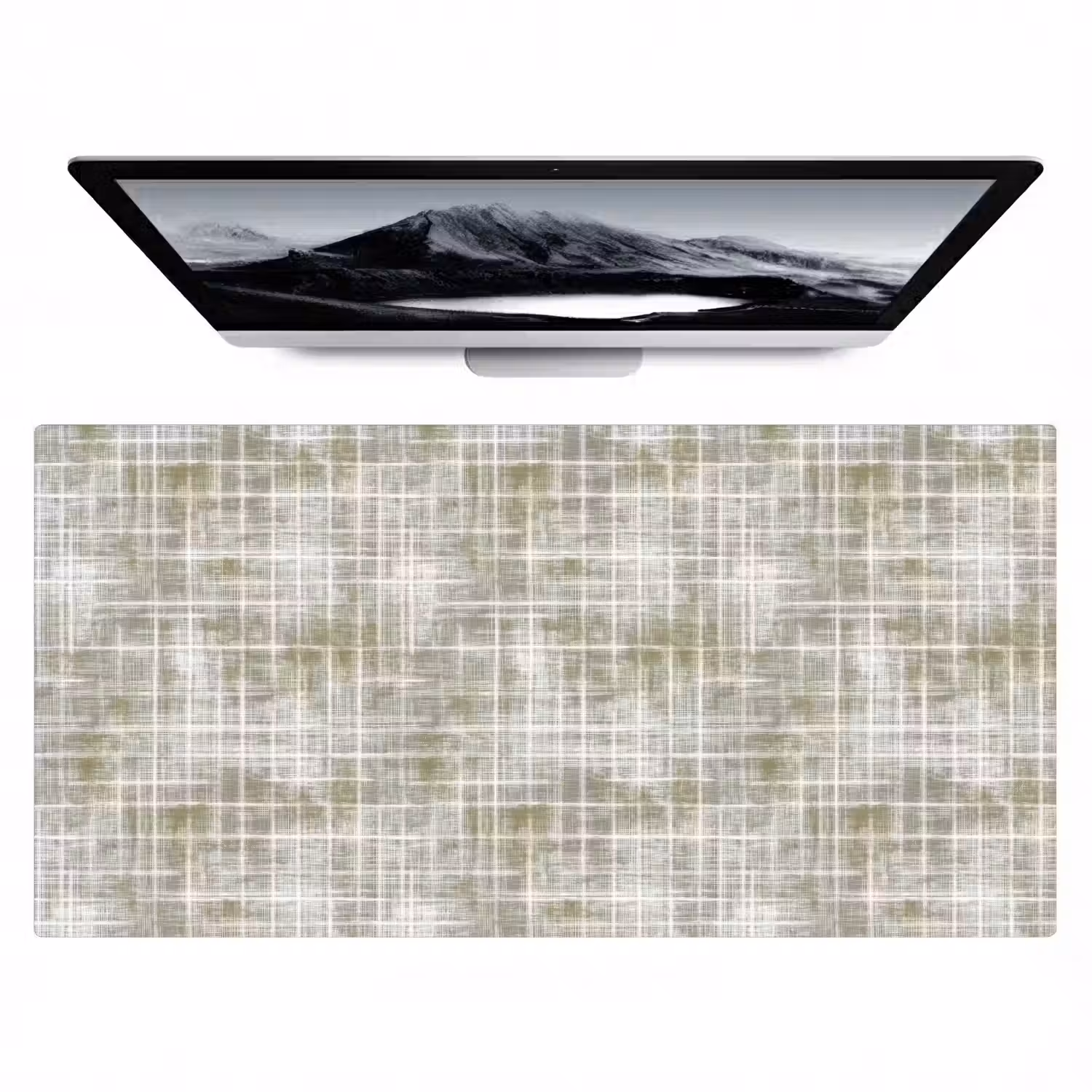 Linnen - Patroon - Groen Muismat XXL klein 681 -zzz3d