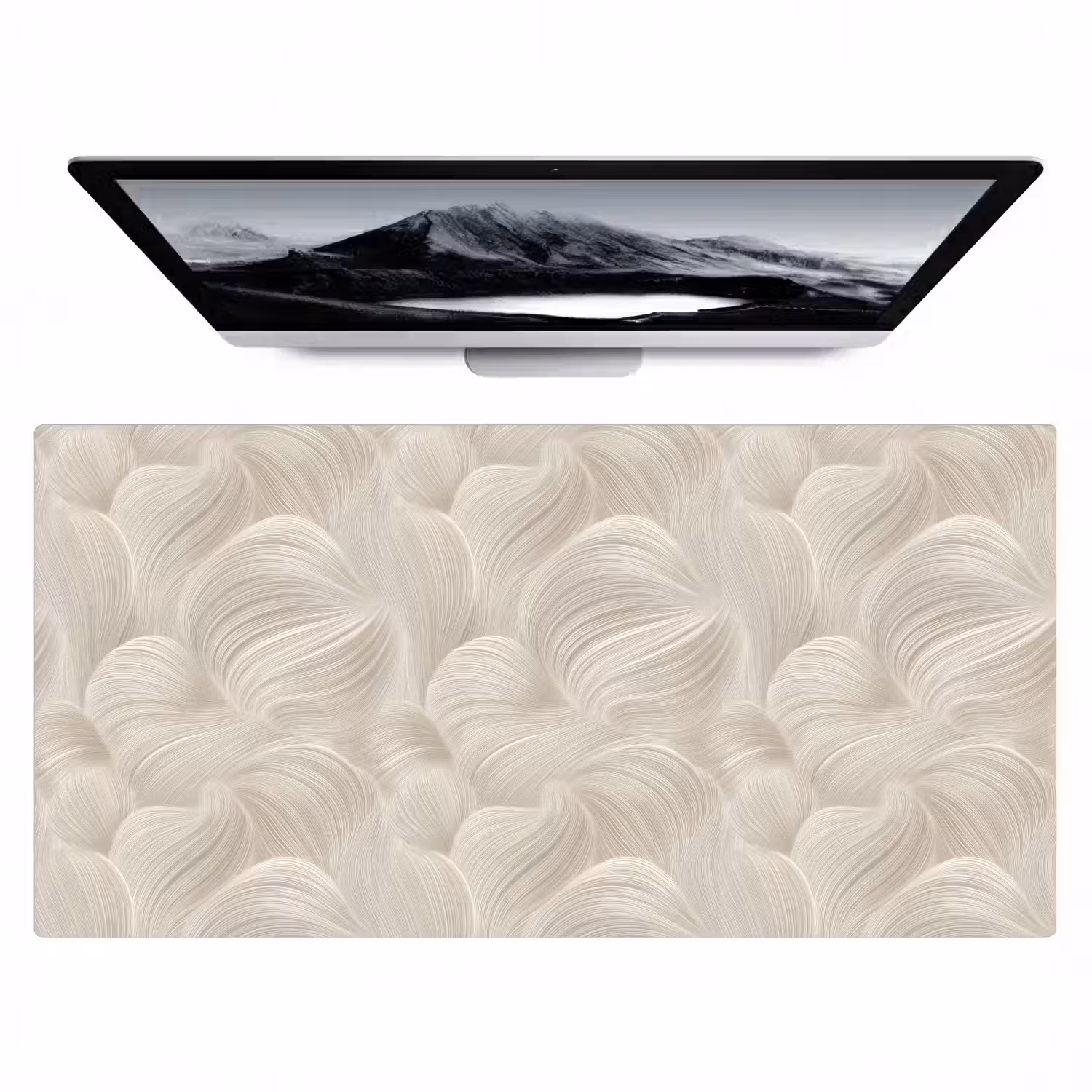 Lijnen - Waaier - Beige Muismat XXL klein 681 -zzz3d
