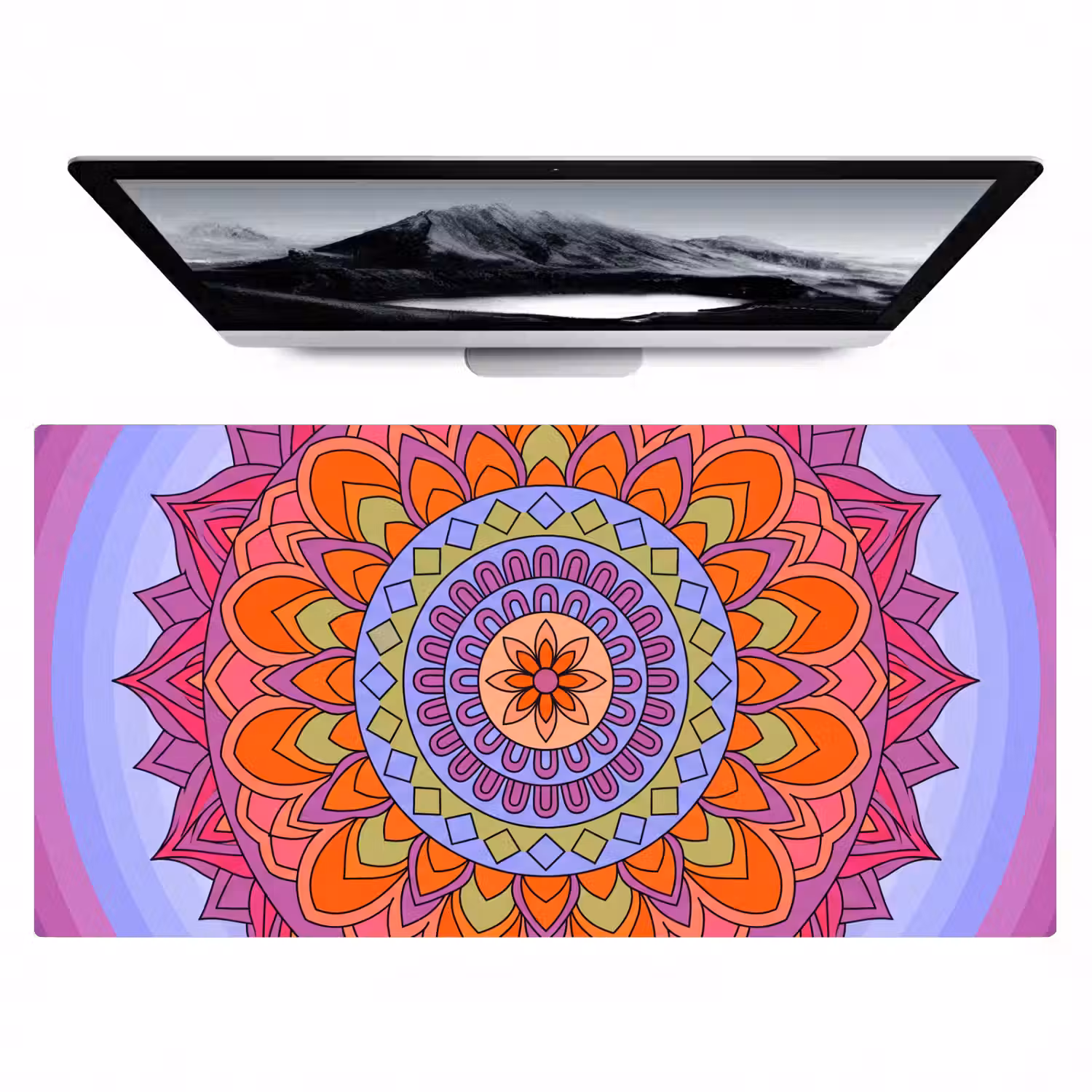 Mandala - Cirkel - Abstract - Kleurrijk - Patroon Muismat XXL klein -zzz3d