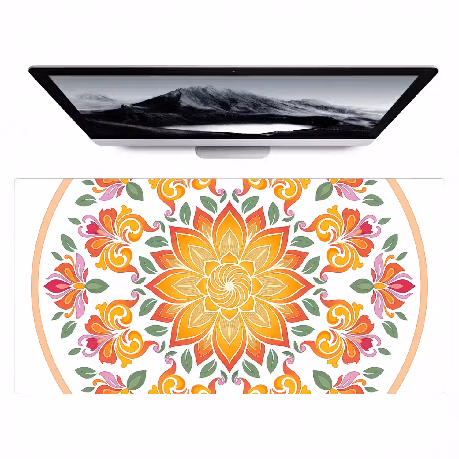 Mandala - Bloemen - Decoratie - Kleurrijk - Abstract Muismat XXL klein -zzz3d