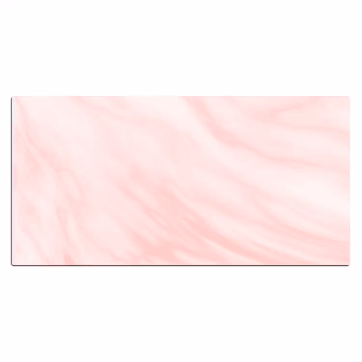 Marmer - Roze - Wit - Luxe - Marmerlook Muismat XXL klein -3d_leeg