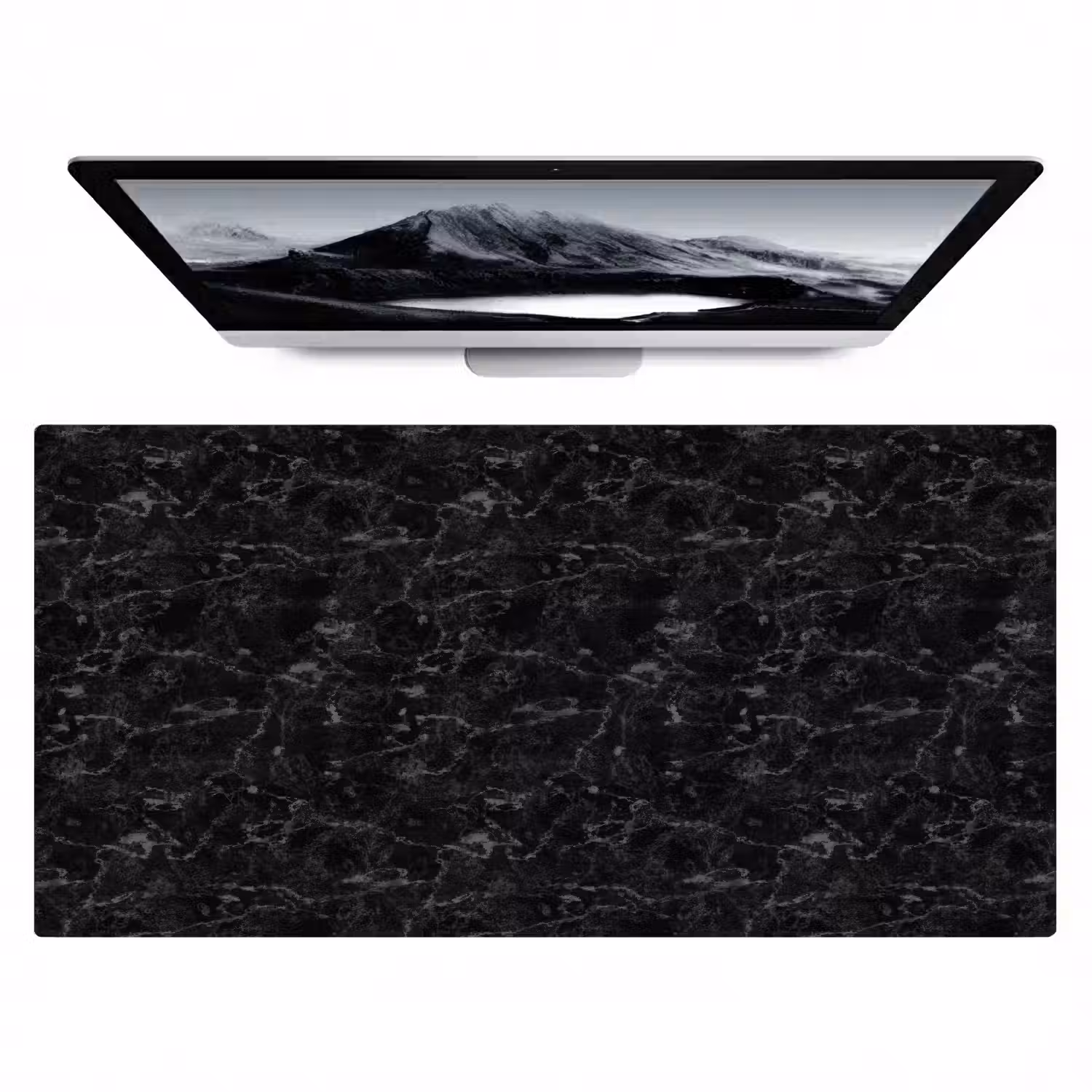 Marmer - Aders - Zwart Muismat XXL klein 681 -zzz3d