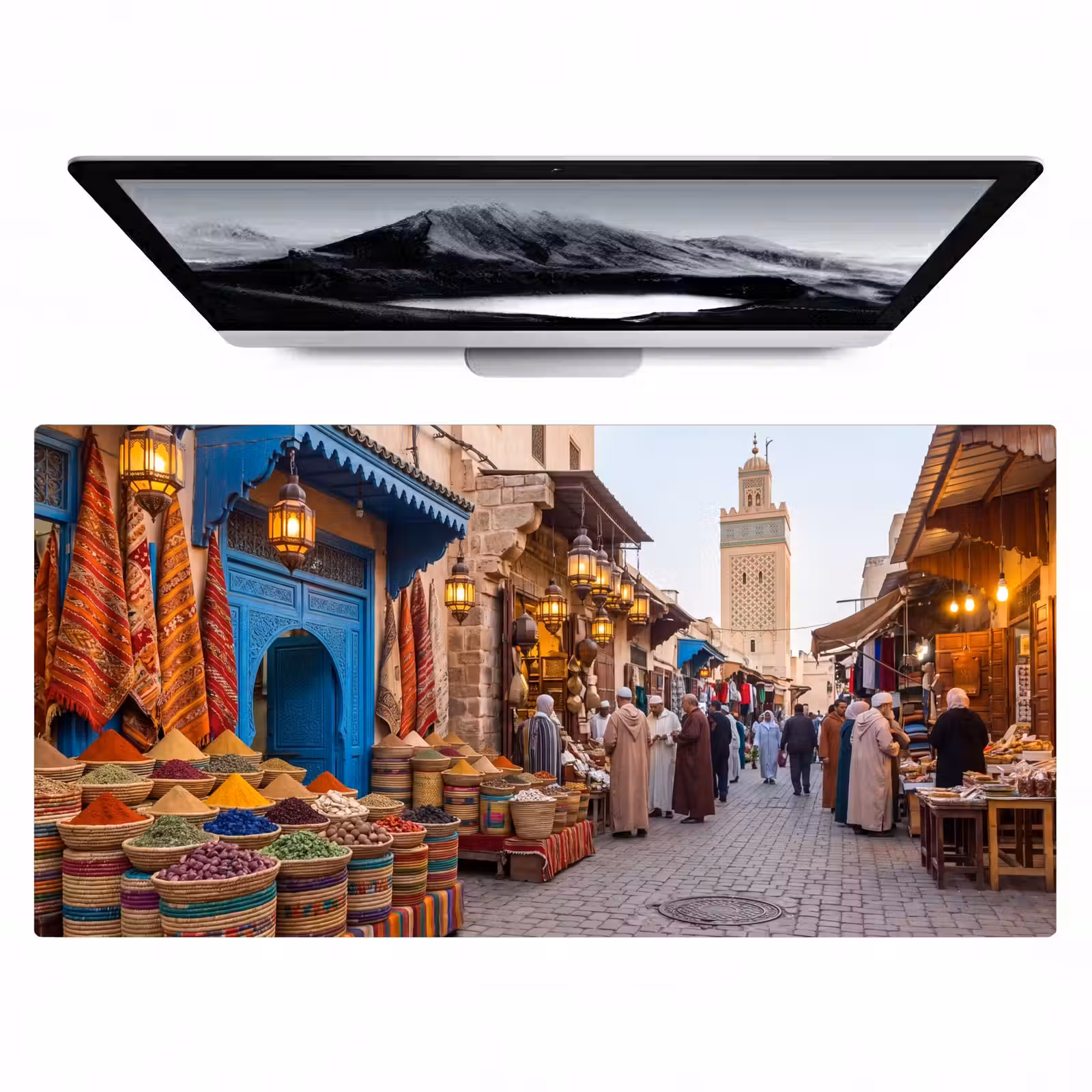 Desk Mat - Market - Oriental - Colorful - Markt - Oosters - Kleurrijk Muismat XXL klein