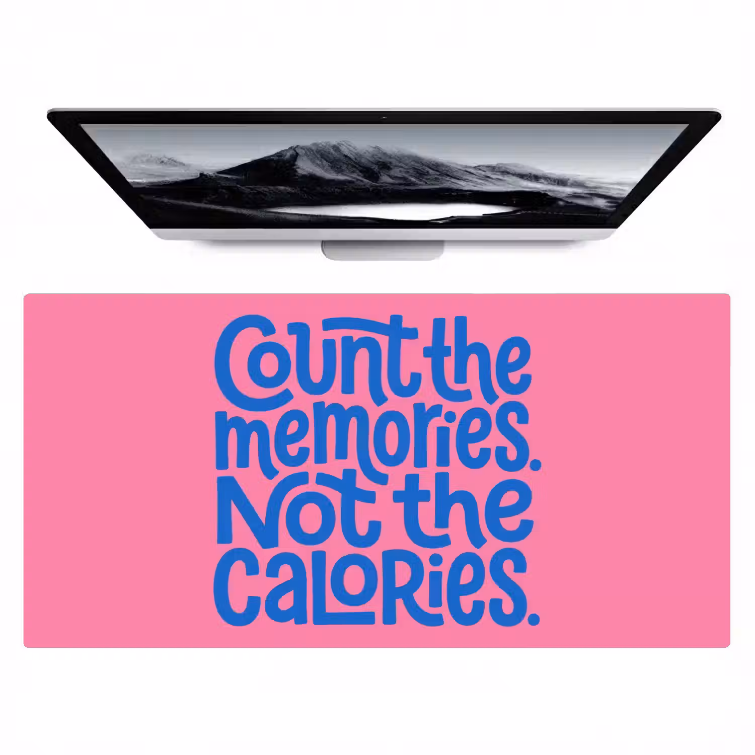 Memories - Roze - Blauw - Quote Muismat XXL klein -zzz3d
