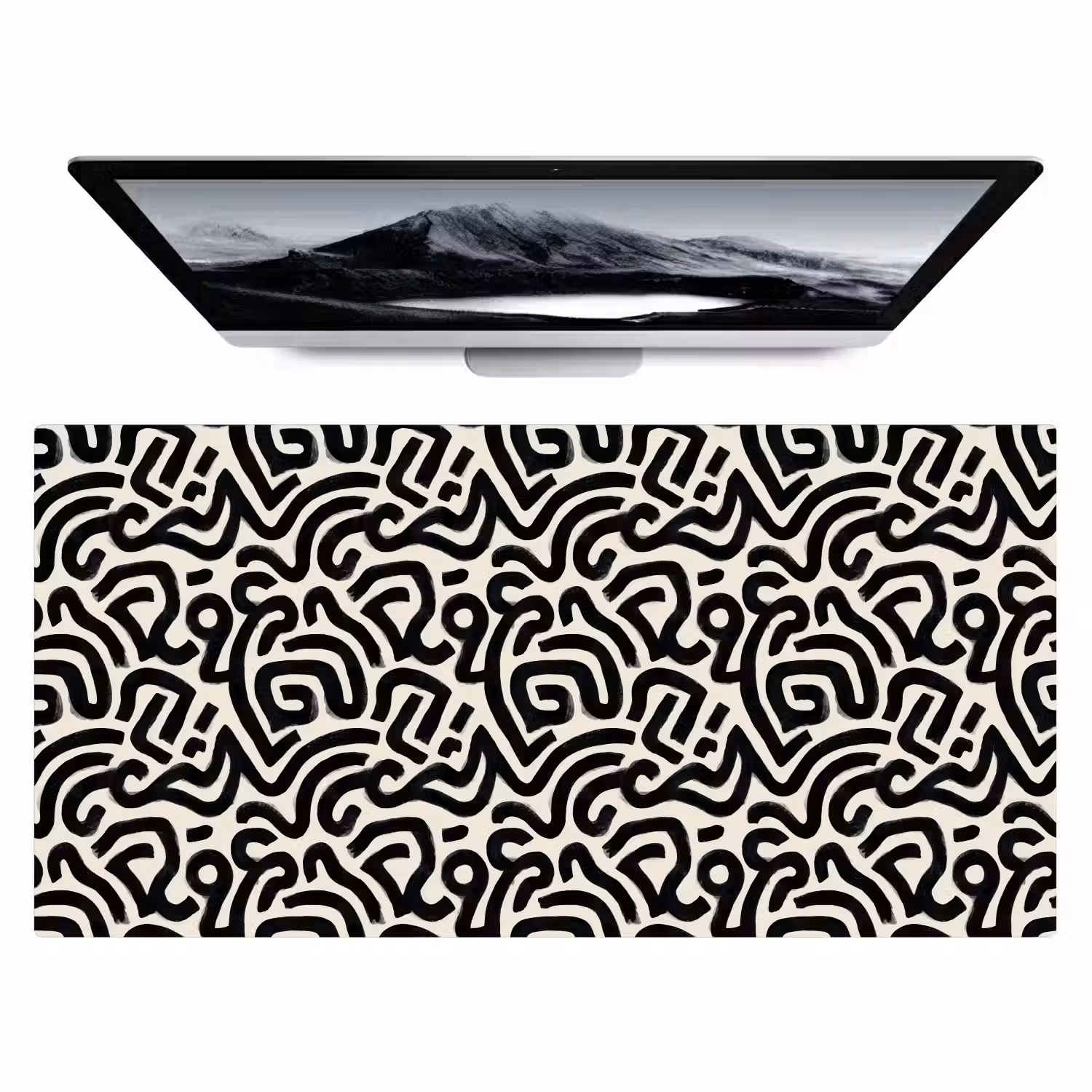 Modern - Abstract - Zwart Muismat XXL klein 681 -zzz3d