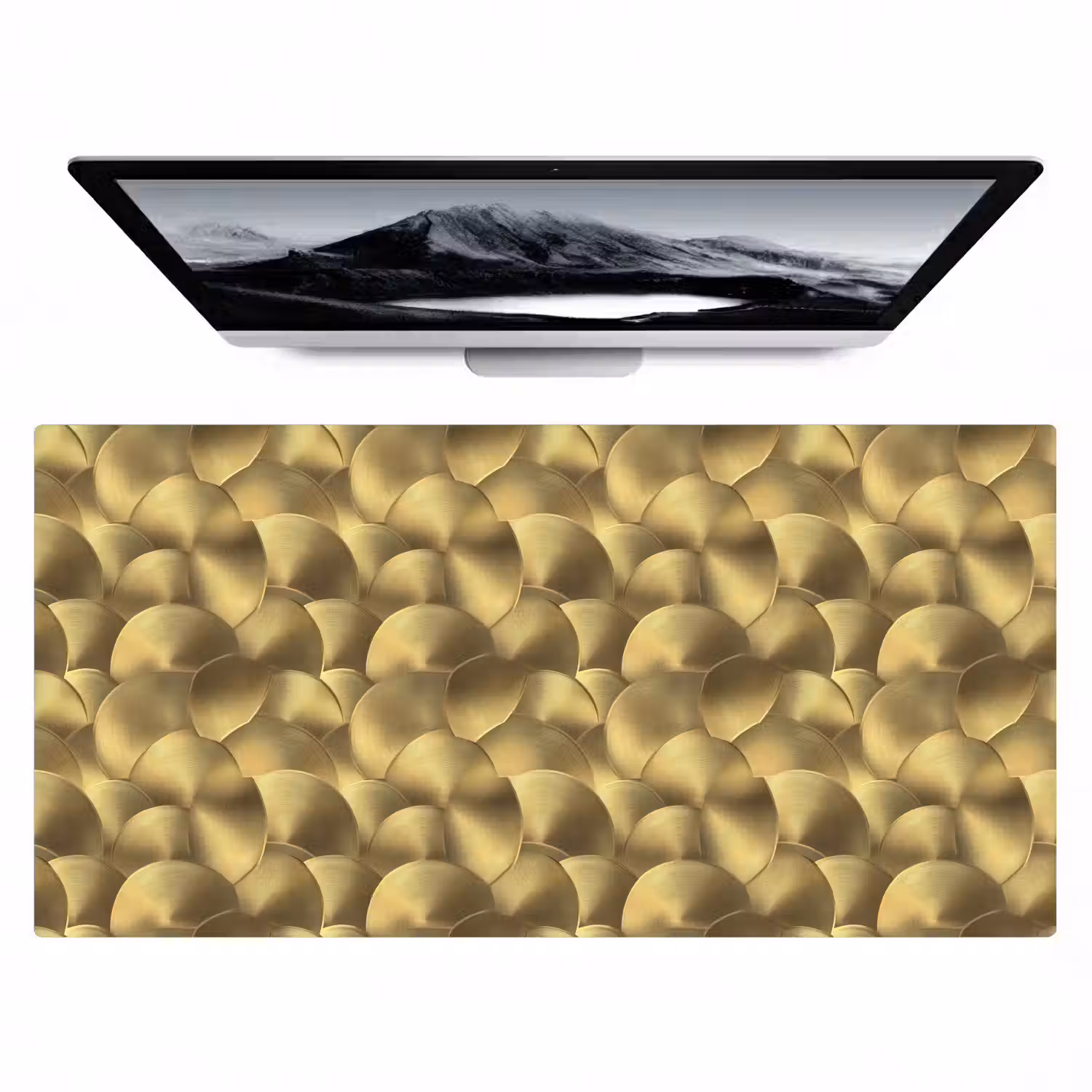 Modern - Cirkel - Goud Muismat XXL klein 681 -zzz3d