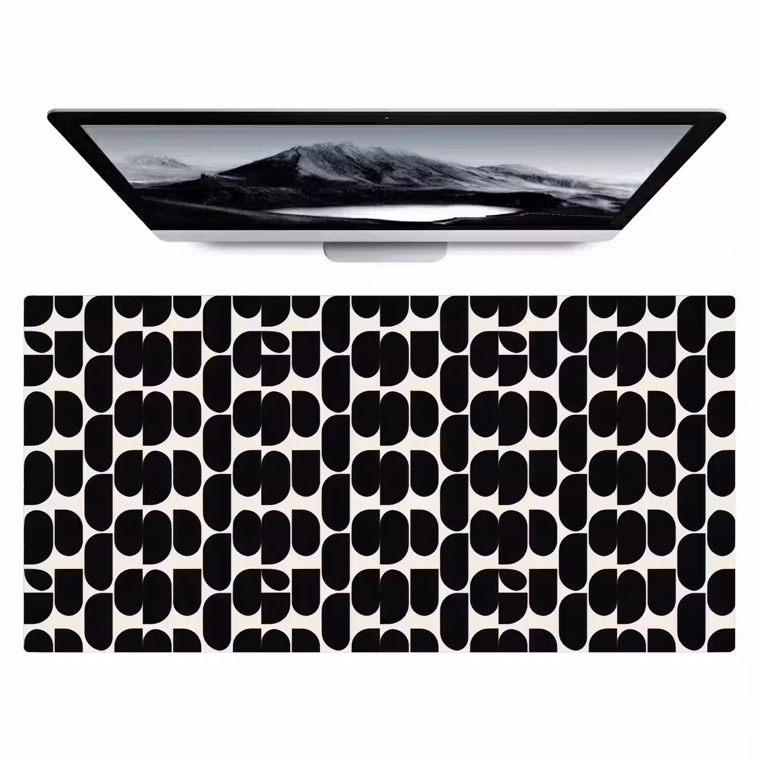 Modern - Patroon - Zwart Muismat XXL klein 681 -zzz3d