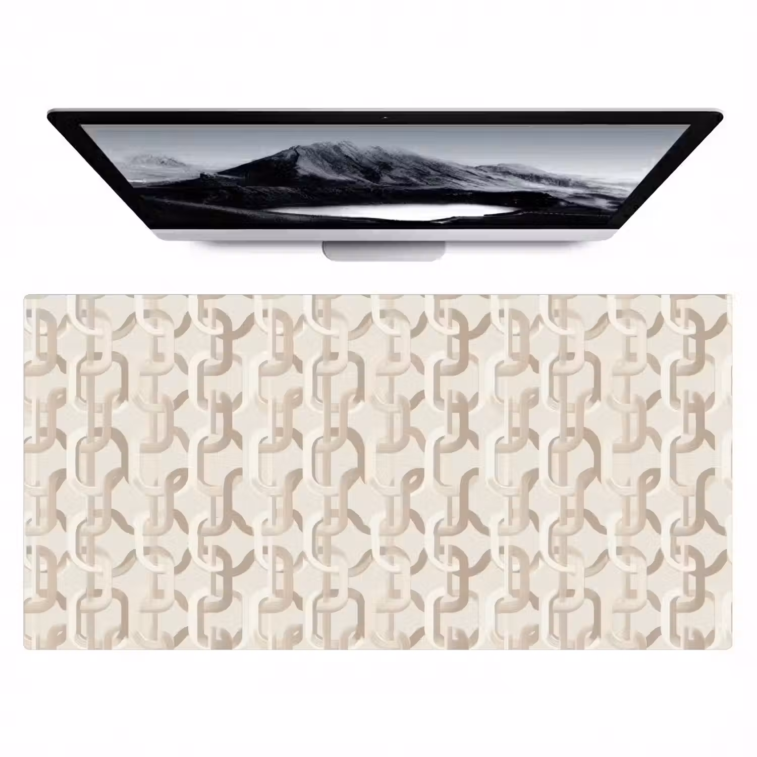 Motief - Abstract - Beige Muismat XXL klein 681 -zzz3d