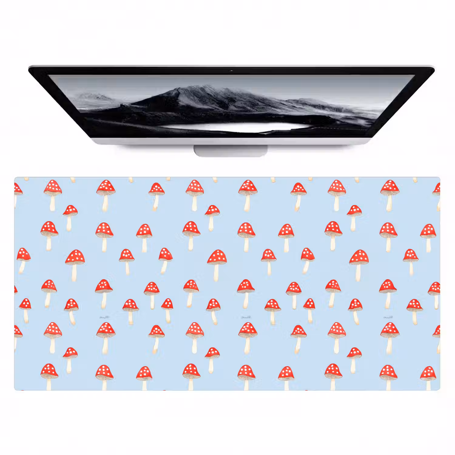 Paddenstoel -Sprookje - Blauw Muismat XXL klein 681 -zzz3d