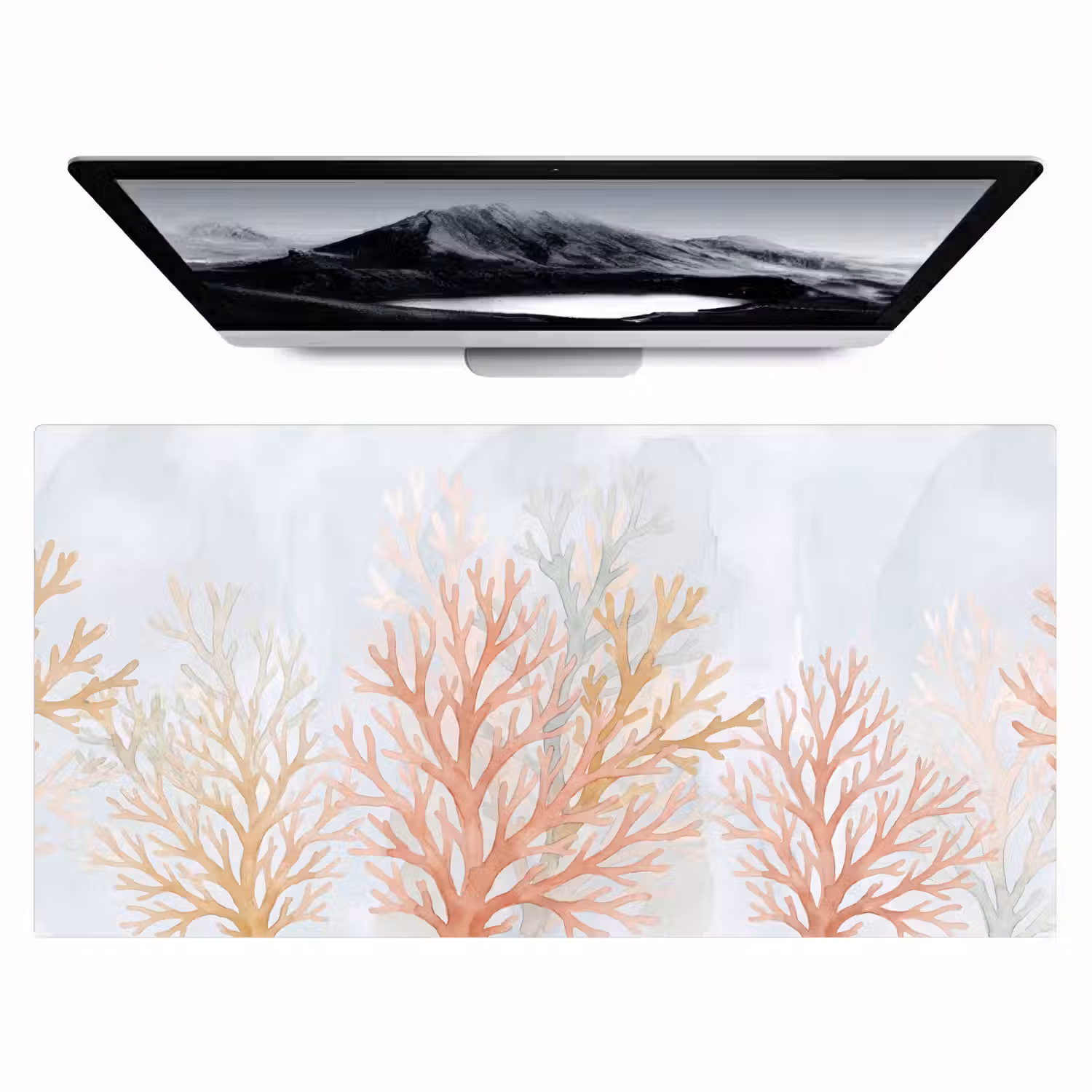 Natuur - Abstract - Aquarel - Organisch - Warm Muismat XXL klein -zzz3d