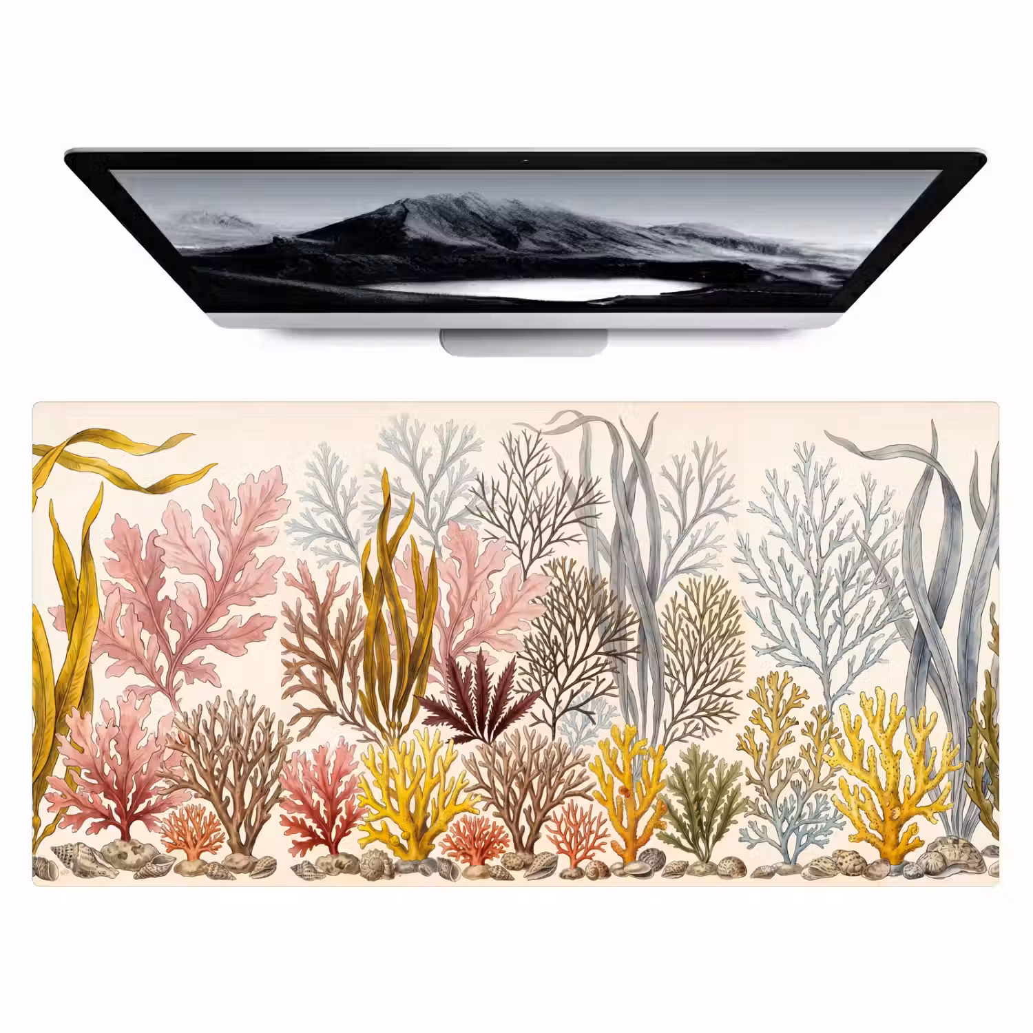 Natuur - Onderwater - Botanisch - Vintage - Kleurrijk Muismat XXL klein -zzz3d
