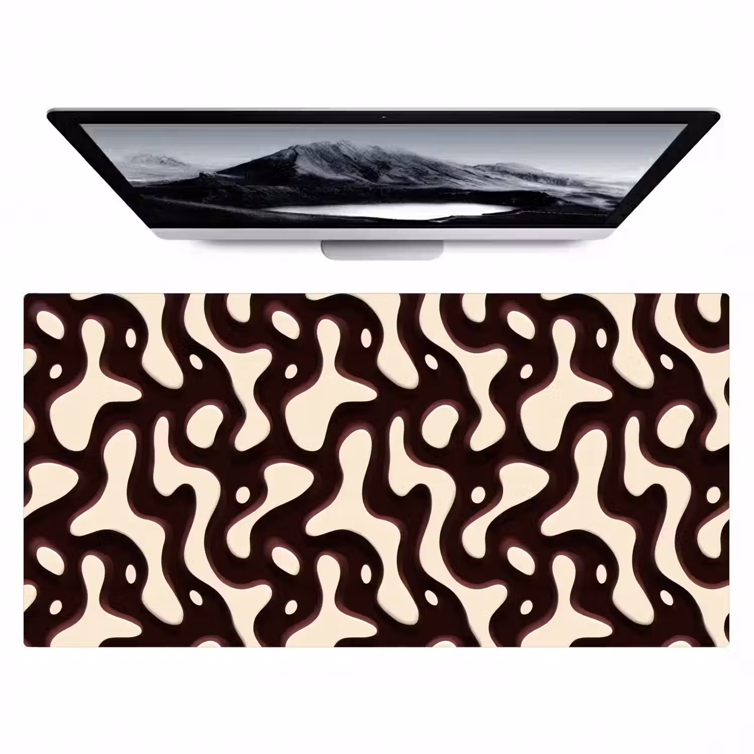 Organisch - Krachtig - Bruin Muismat XXL klein 681 -zzz3d