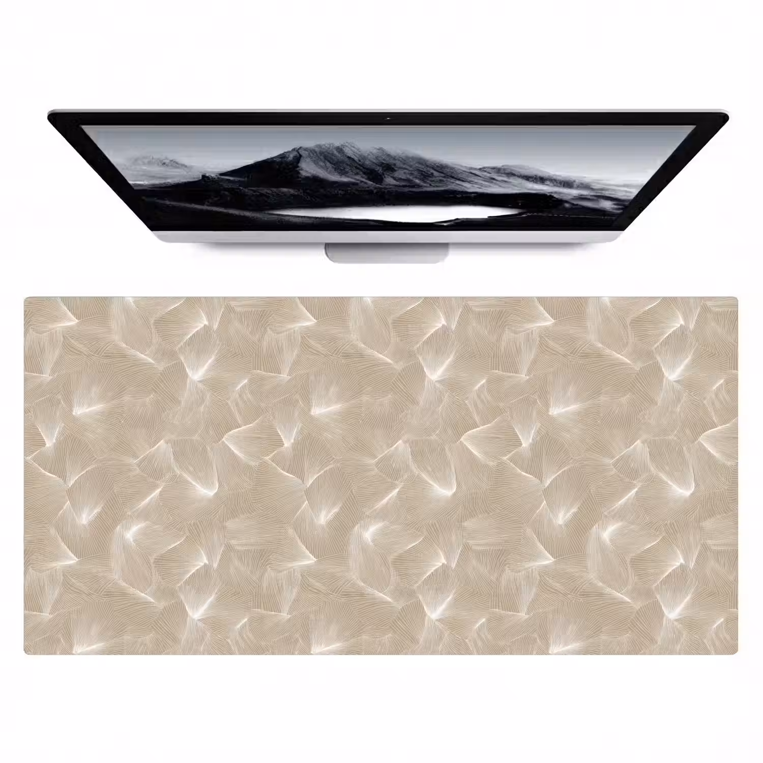 Organisch - Textuur - Beige Muismat XXL klein 681 -zzz3d