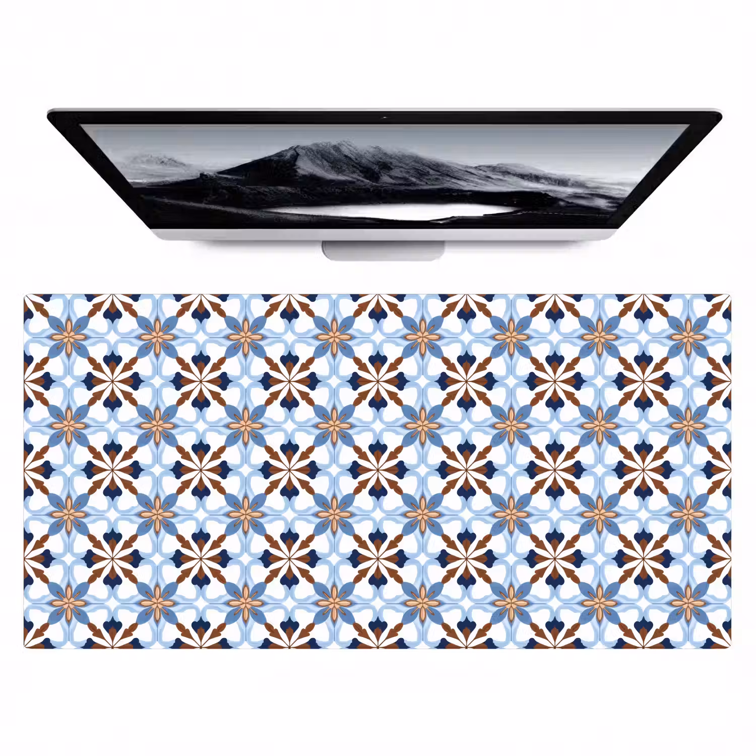 Ornament - Tegel - Kleurrijk Muismat XXL klein 681 -zzz3d