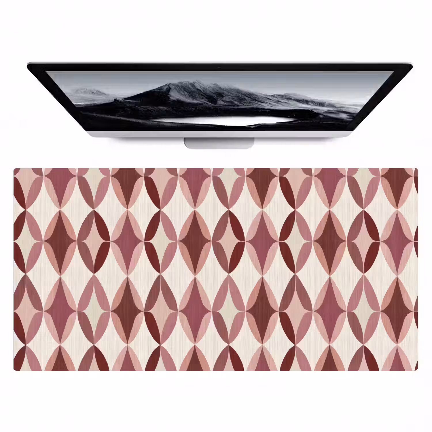 Ovaal - Textuur - Roze Muismat XXL klein 681 -zzz3d