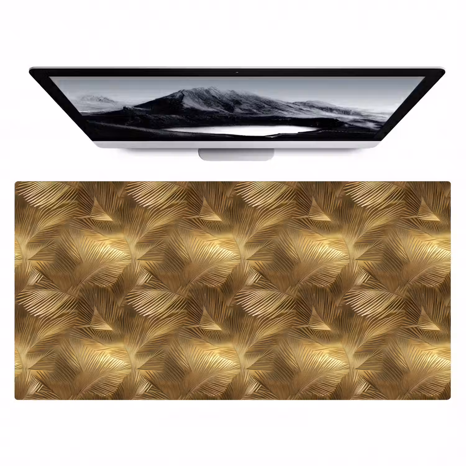 Palm - Waaier - Goud Muismat XXL klein 681 -zzz3d