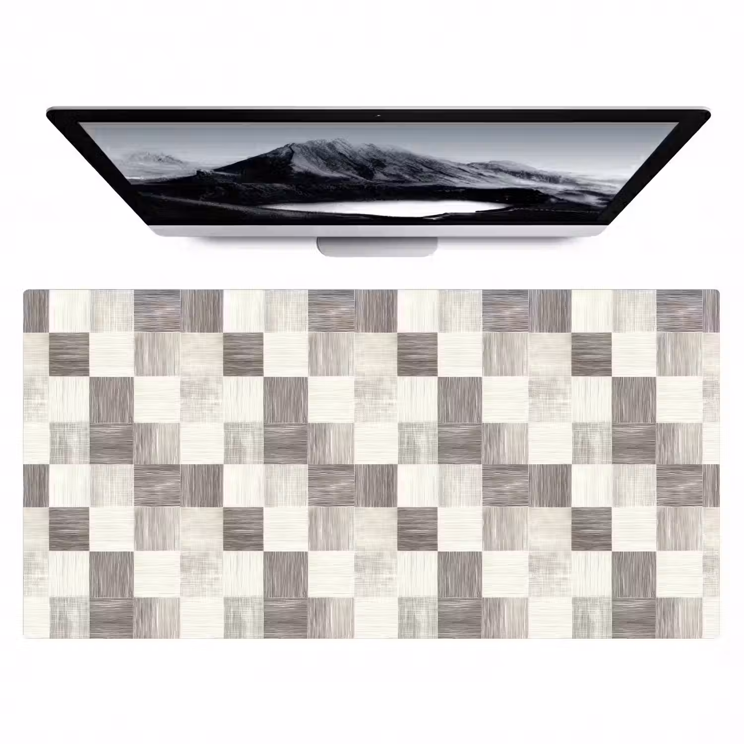 Patroon - Dambord - Houtnerf Muismat XXL klein 681 -zzz3d