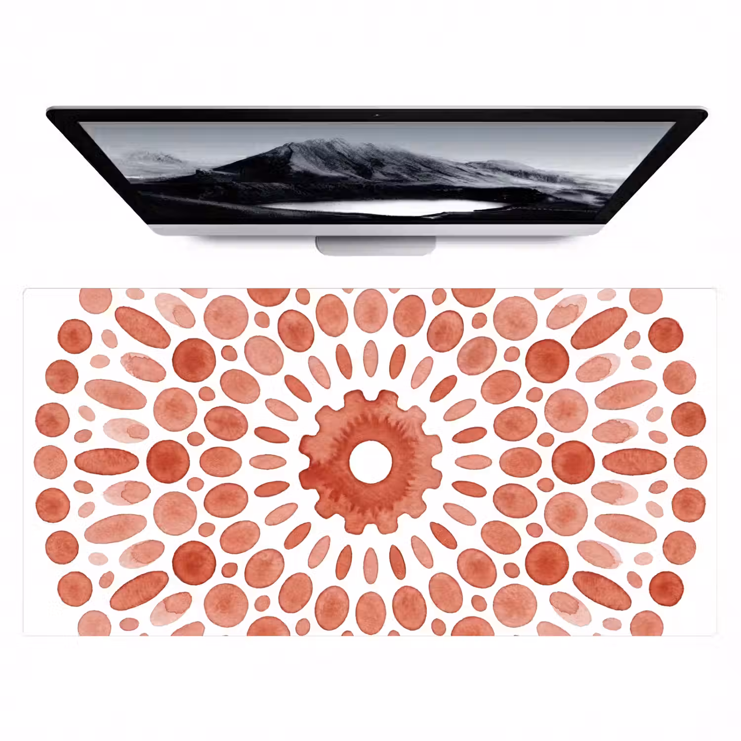 Patroon - Cirkels - Abstract - Modern - Rood Muismat XXL klein -zzz3d