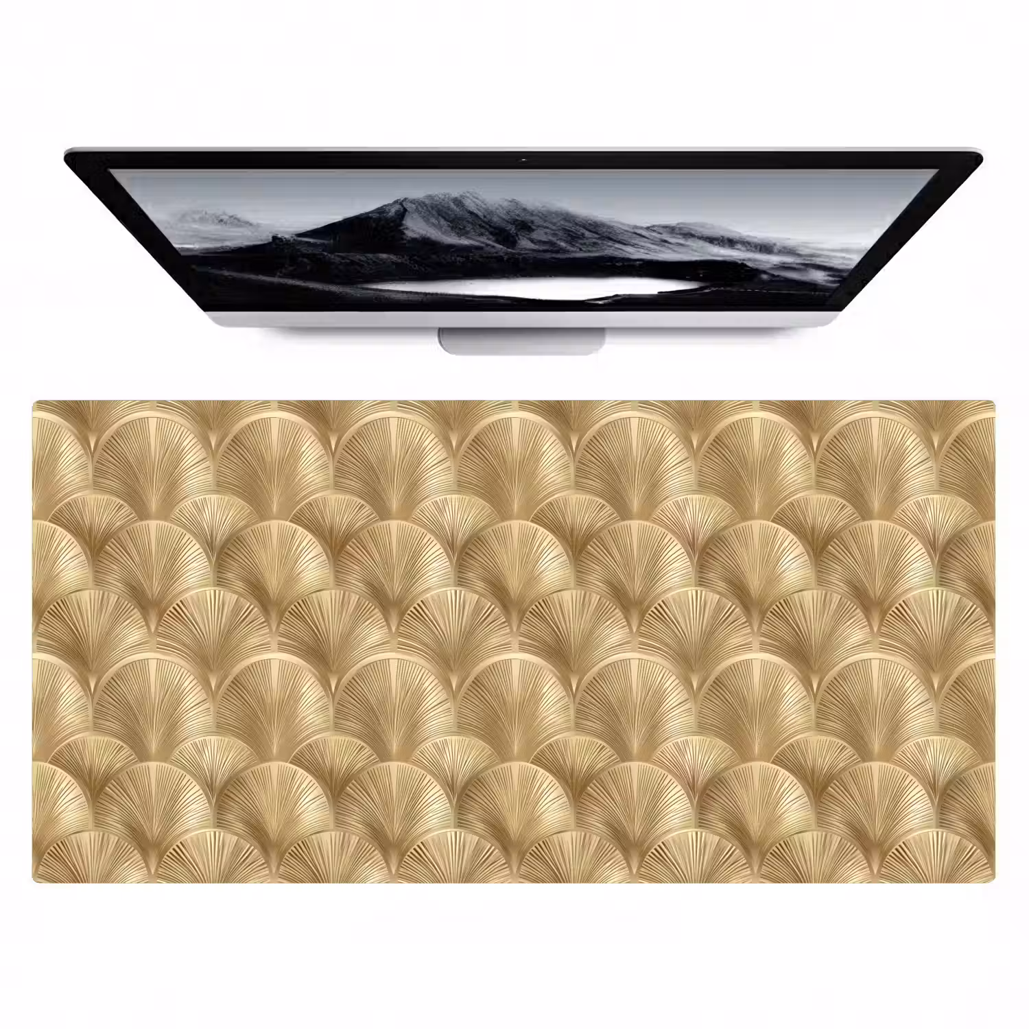 Patroon - Waaier - Goud Muismat XXL klein 681 -zzz3d