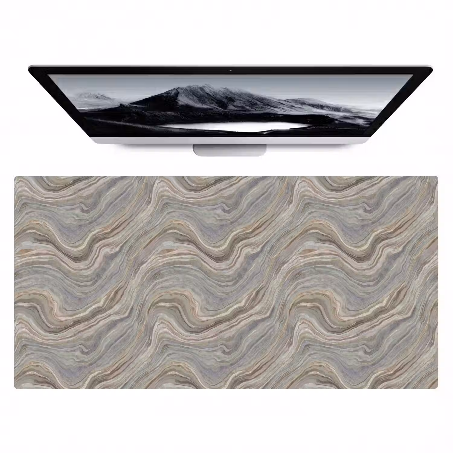 Patroon - Sereen - Paars - Groen Muismat XXL klein 681 -zzz3d