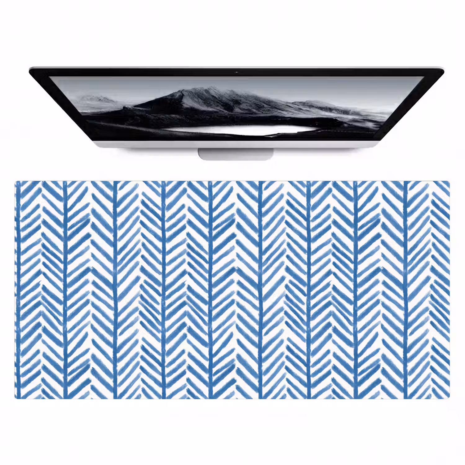 Patroon - Streep - Blauw Muismat XXL klein 681 -zzz3d